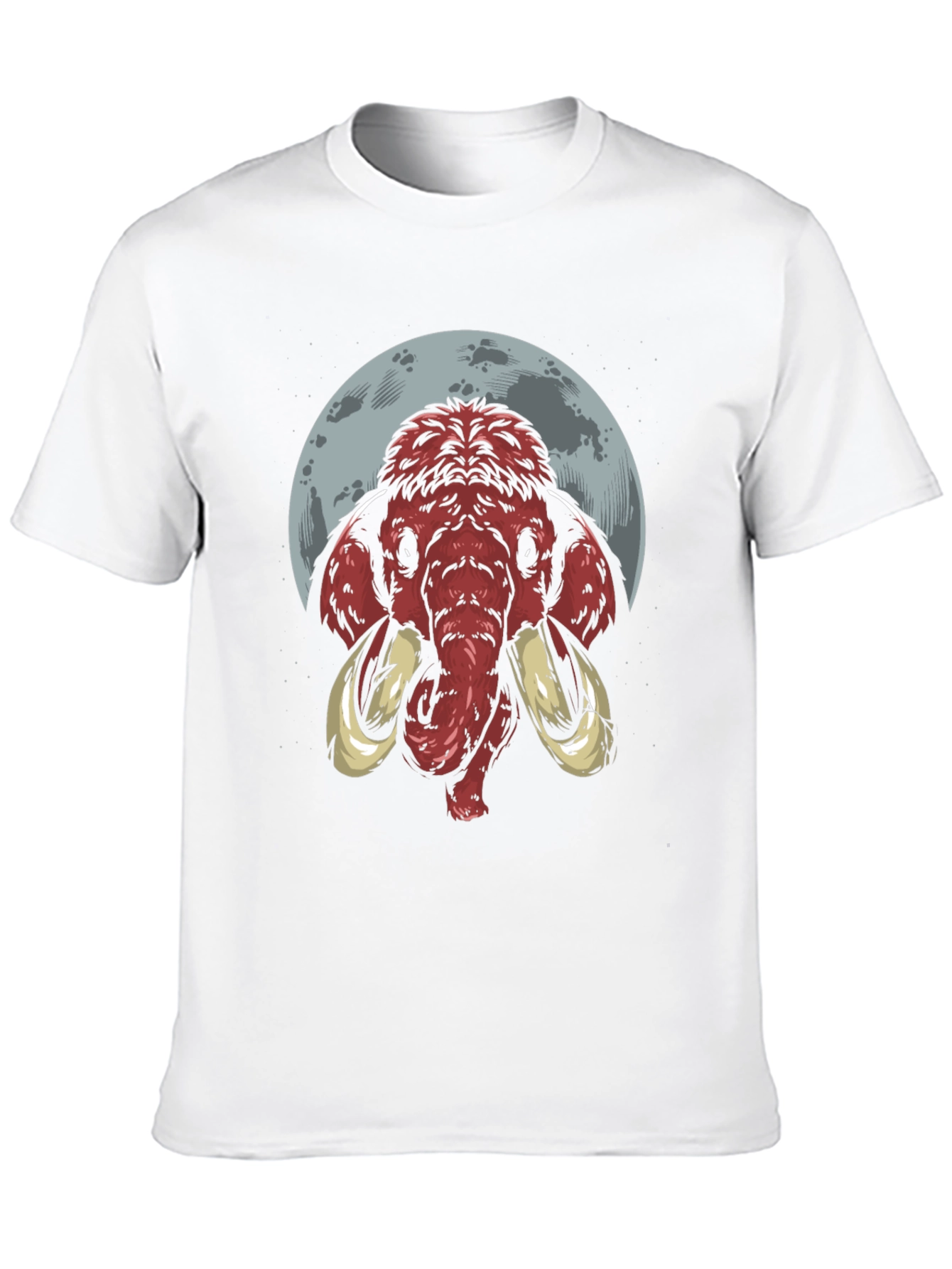 Black Mammoth Moon Graphic Tee - Black Cotton T-Shirt view 10