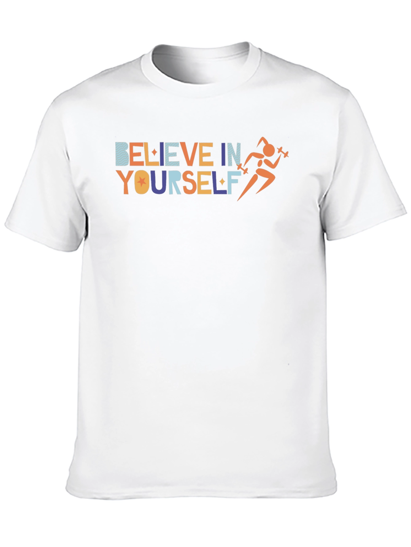 Black Believe In Yourself Workout T-Shirt view 10