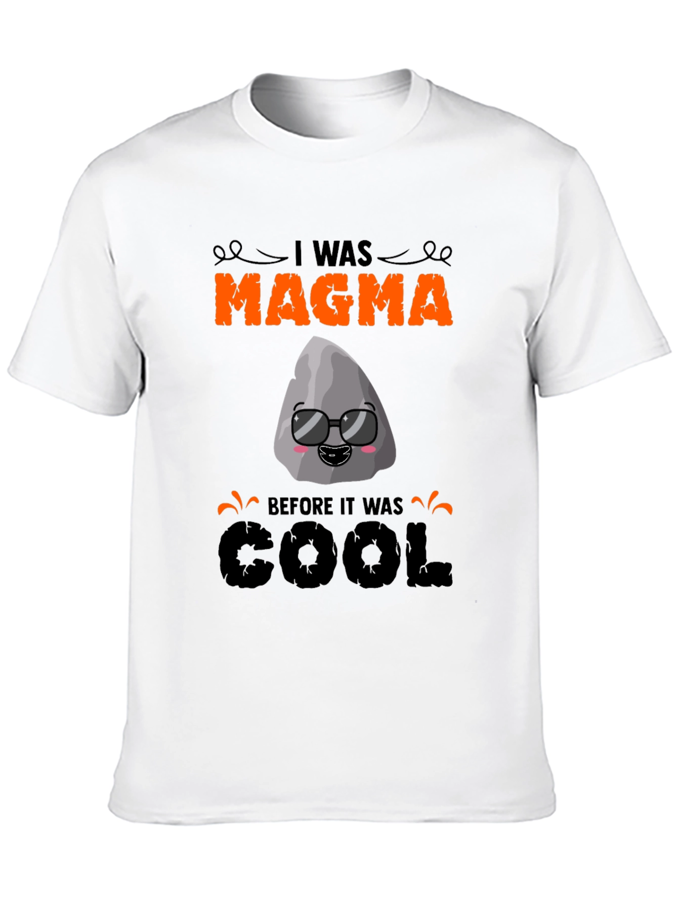 Black Cool Rock Magma Graphic T-Shirt view 10