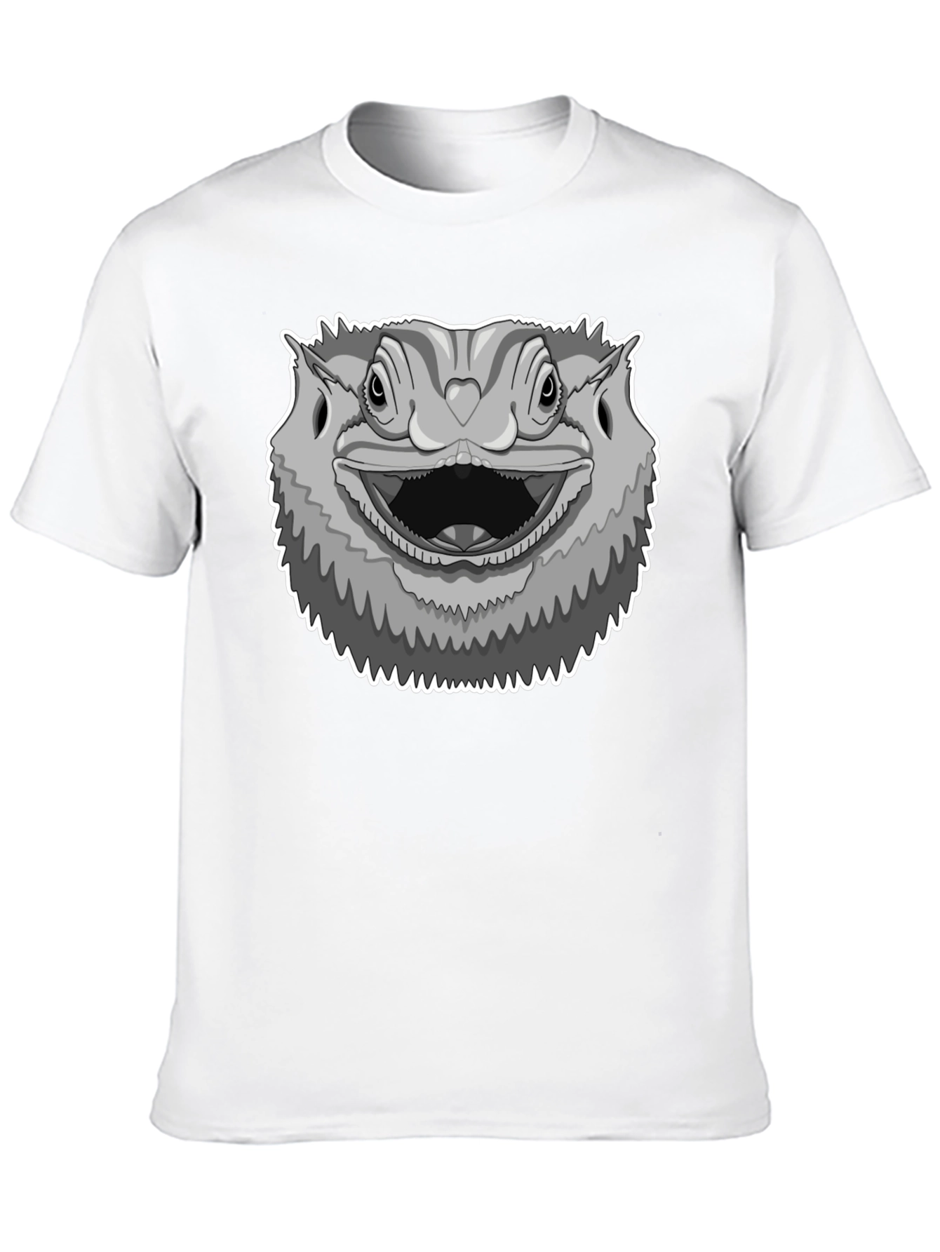 Black Bearded Dragon Graphic Tee - Unisex Black T-Shirt view 10
