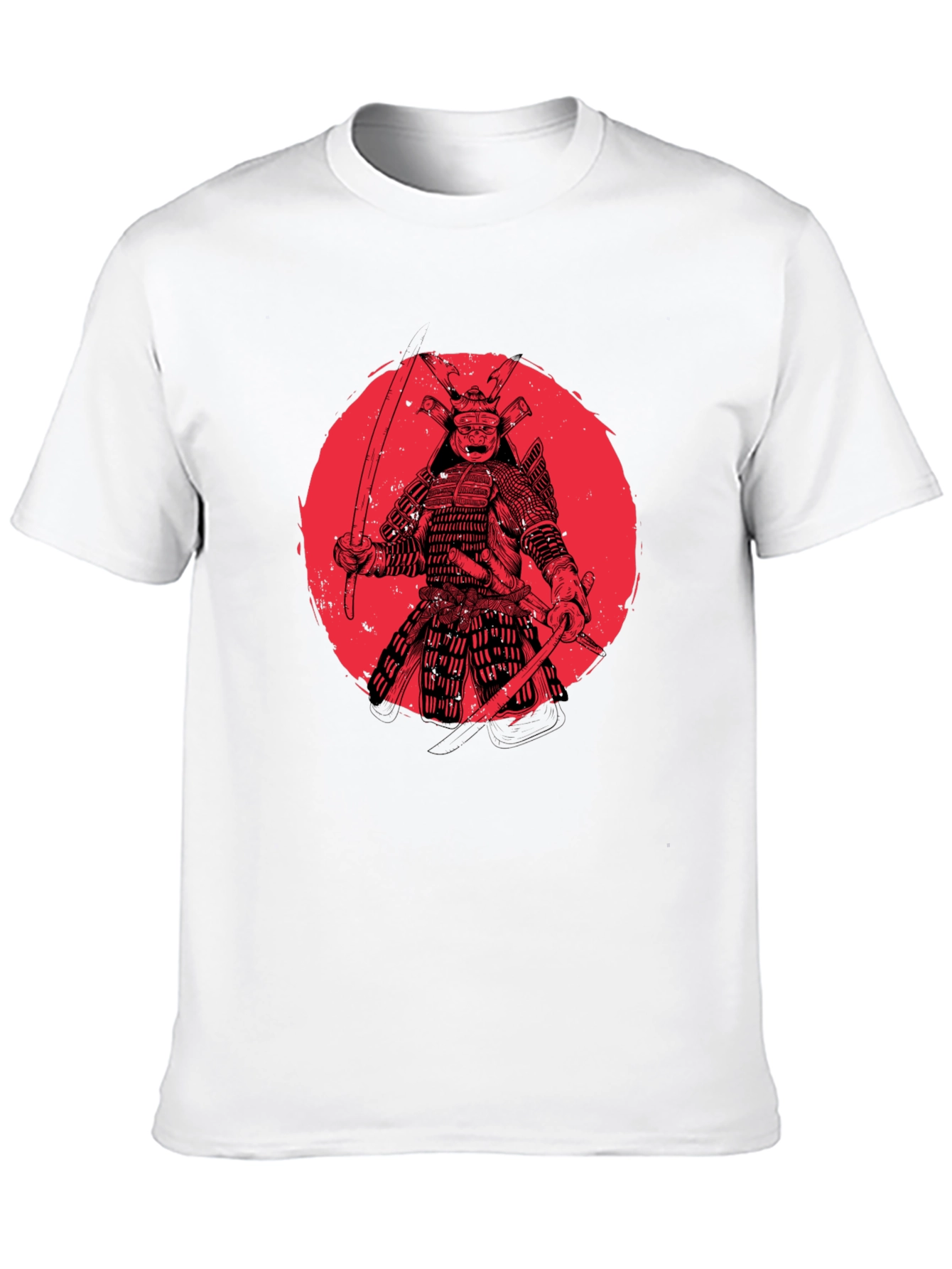 Black Samurai Warrior Graphic T-Shirt - Black view 10