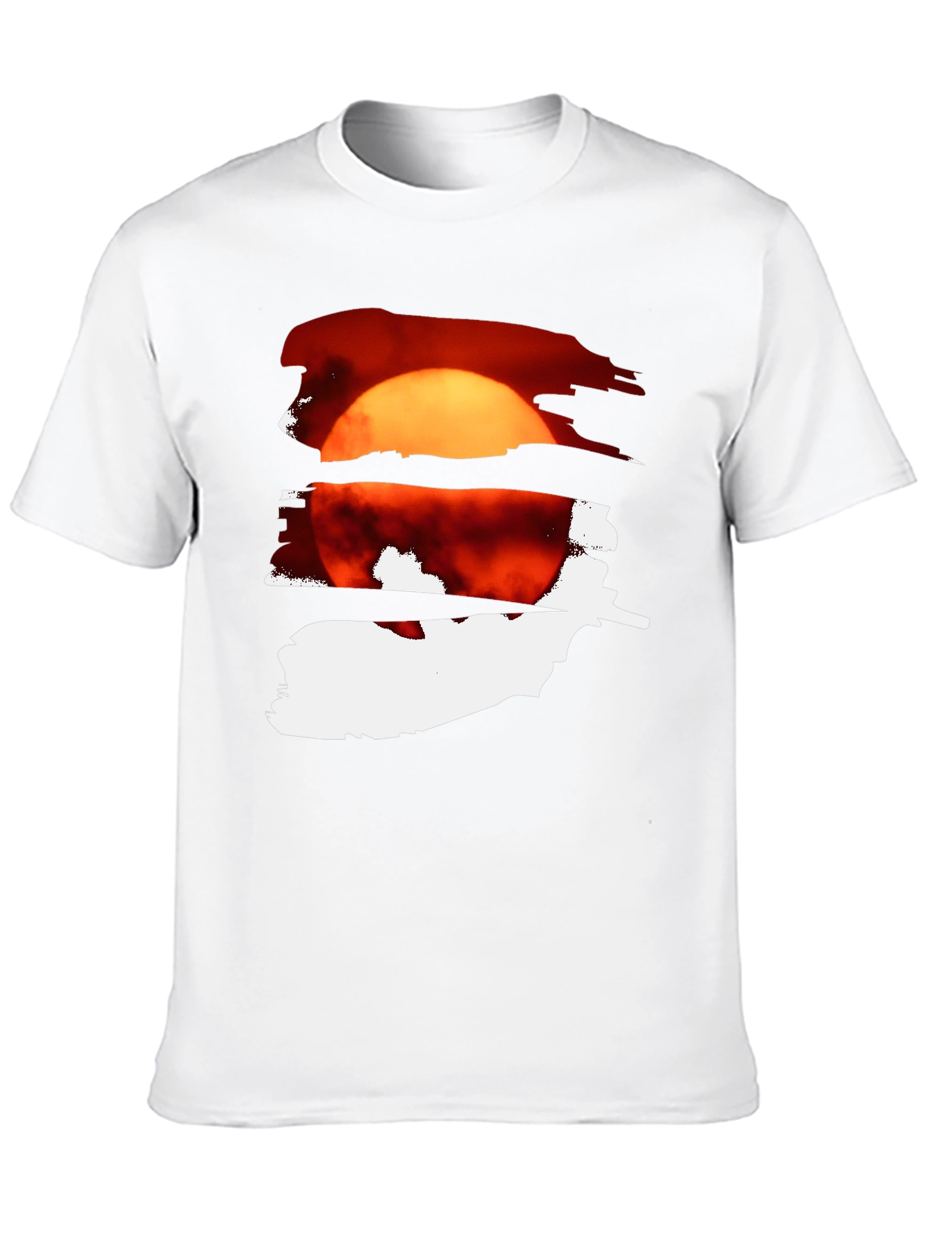 Black Sunset Graphic Tee - Cool Black Cotton Blend view 10