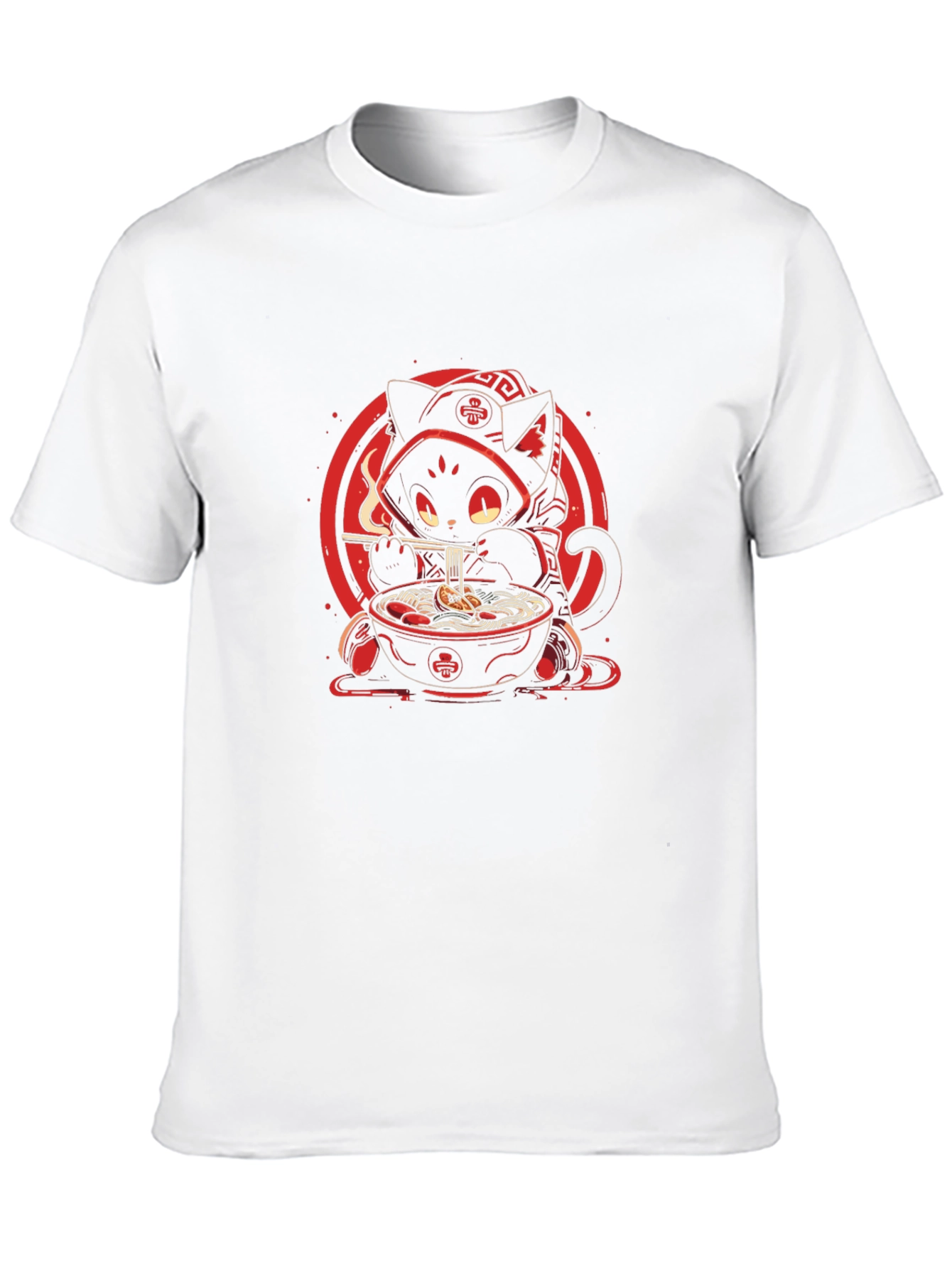 Black Cat Ramen T-Shirt - Unique Anime Style view 10