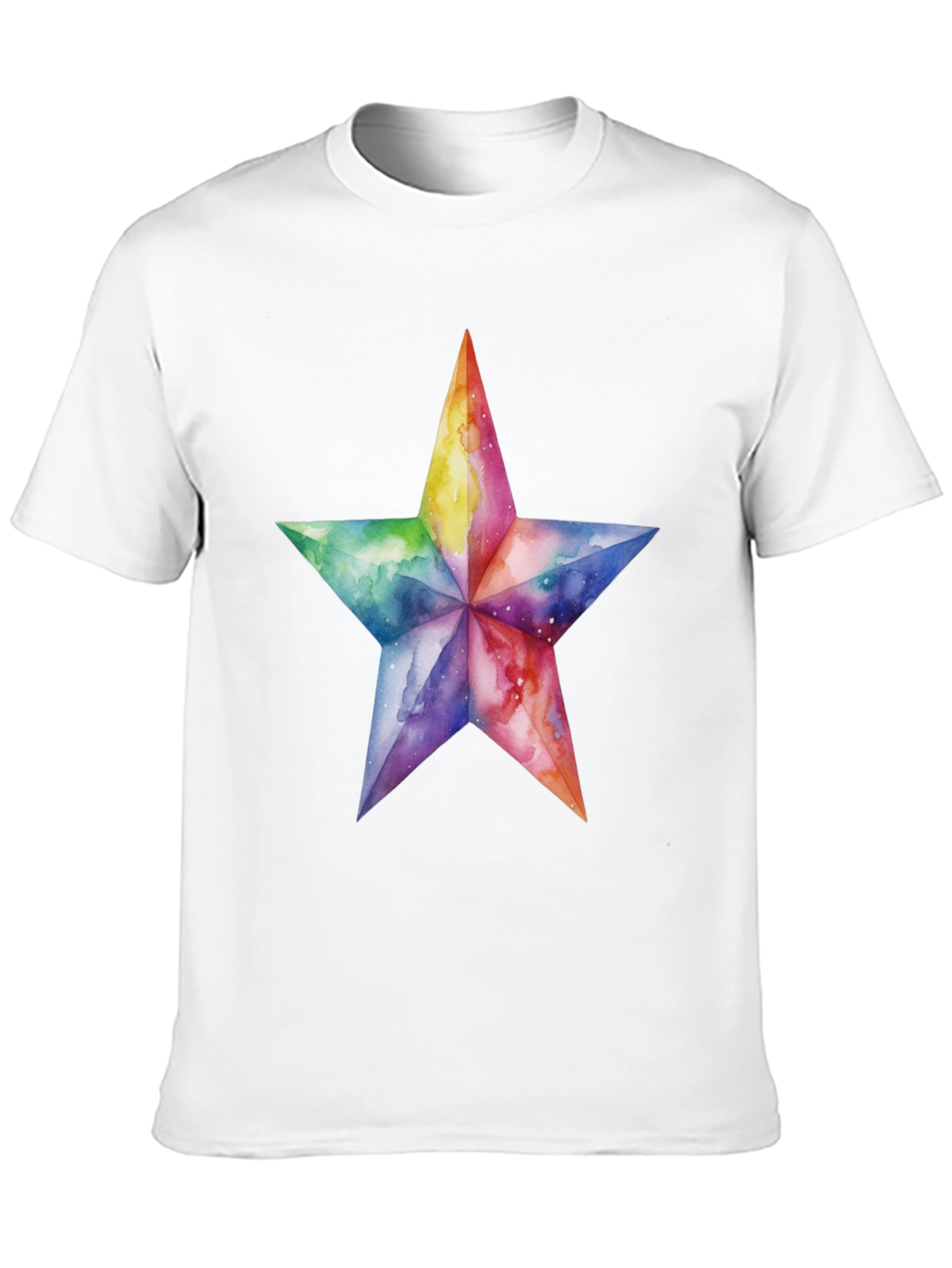 Black Watercolor Star Graphic Tee - Black view 10
