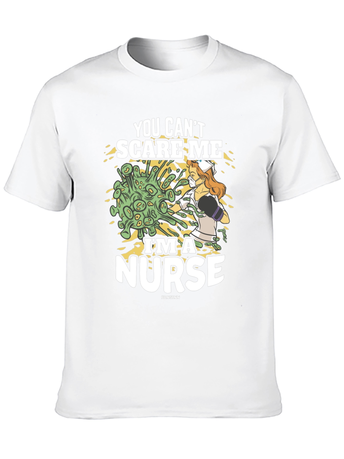 Black You Can't Scare Me I'm a Nurse Graphic Tee view 10