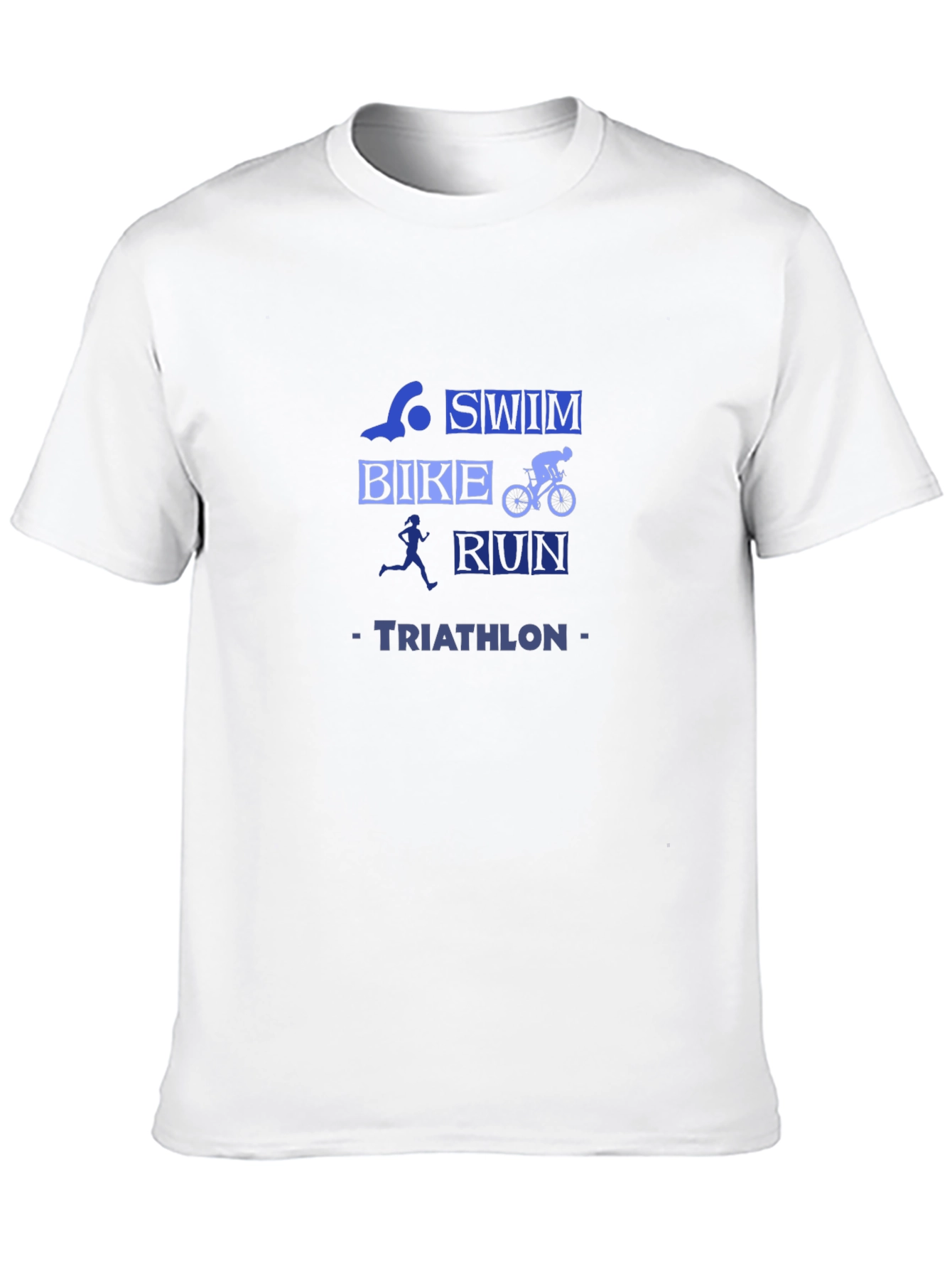 Triathlon T-Shirt: Swim, Bike, Run, Black - 10