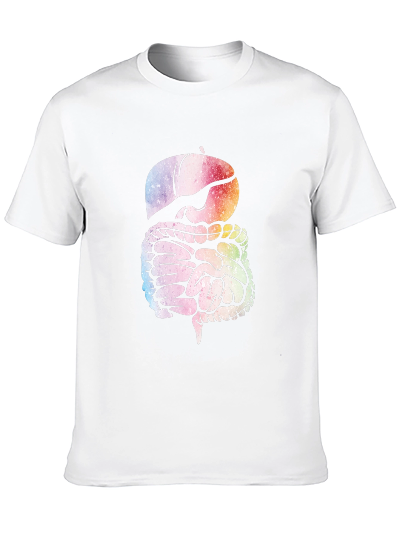 Black Digestive System Graphic Tee - Novelty Anatomy Shirt view 10