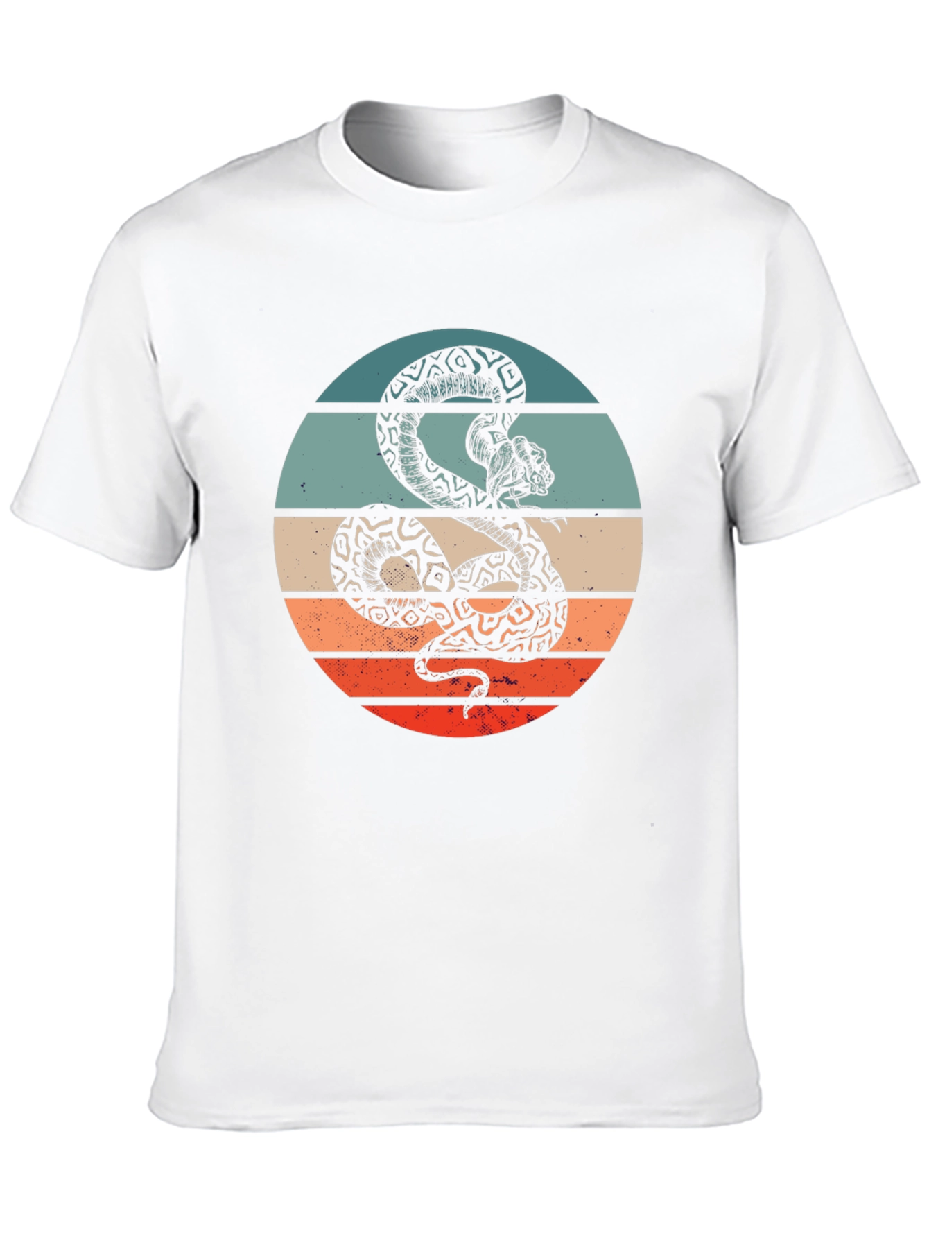 Black Retro Snake Graphic Tee - Vintage Style T-Shirt view 10