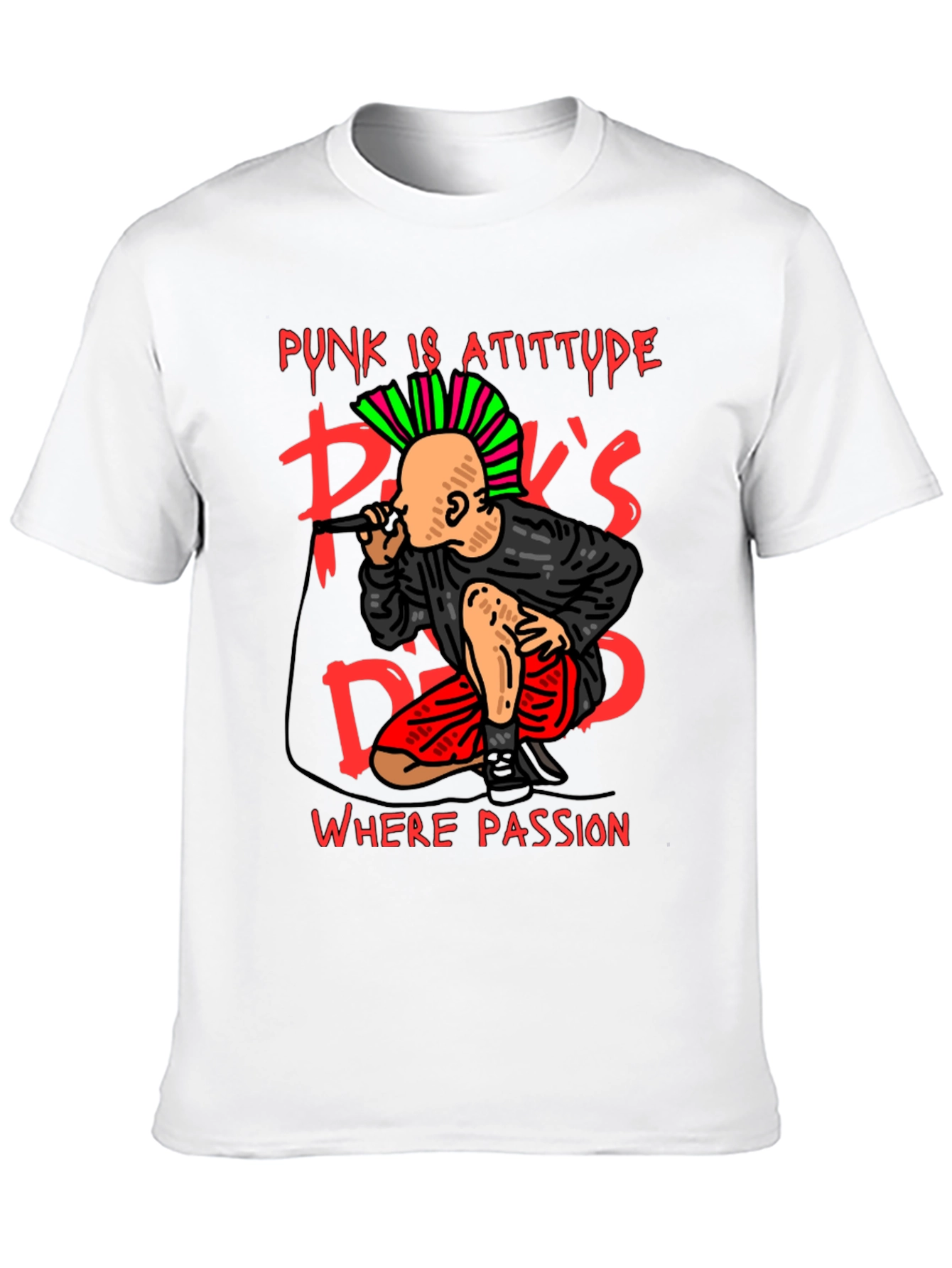 Black Punk Is Attitude Graphic Tee view 10