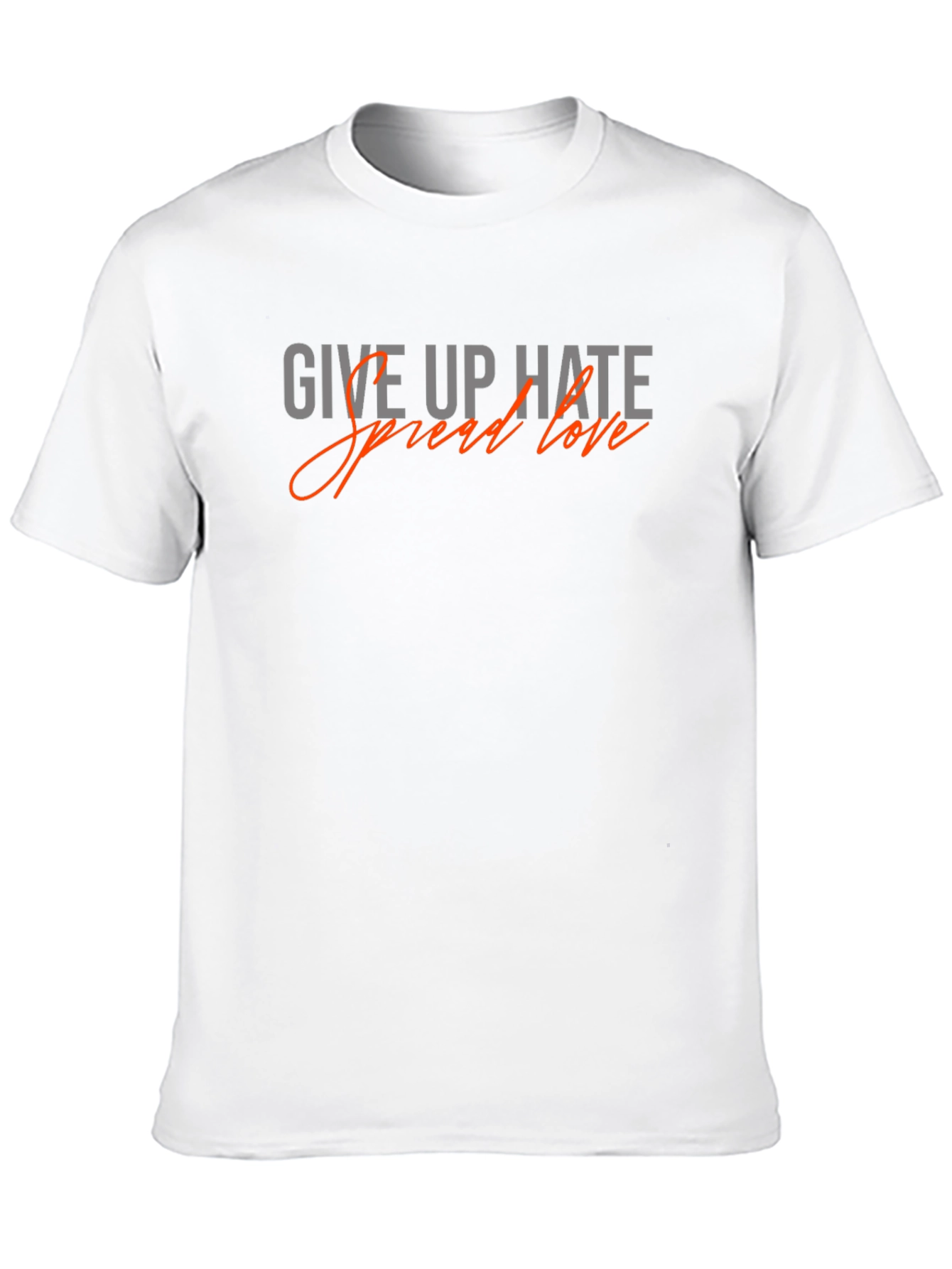 Black Give Up Hate Spread Love Graphic T-Shirt view 10