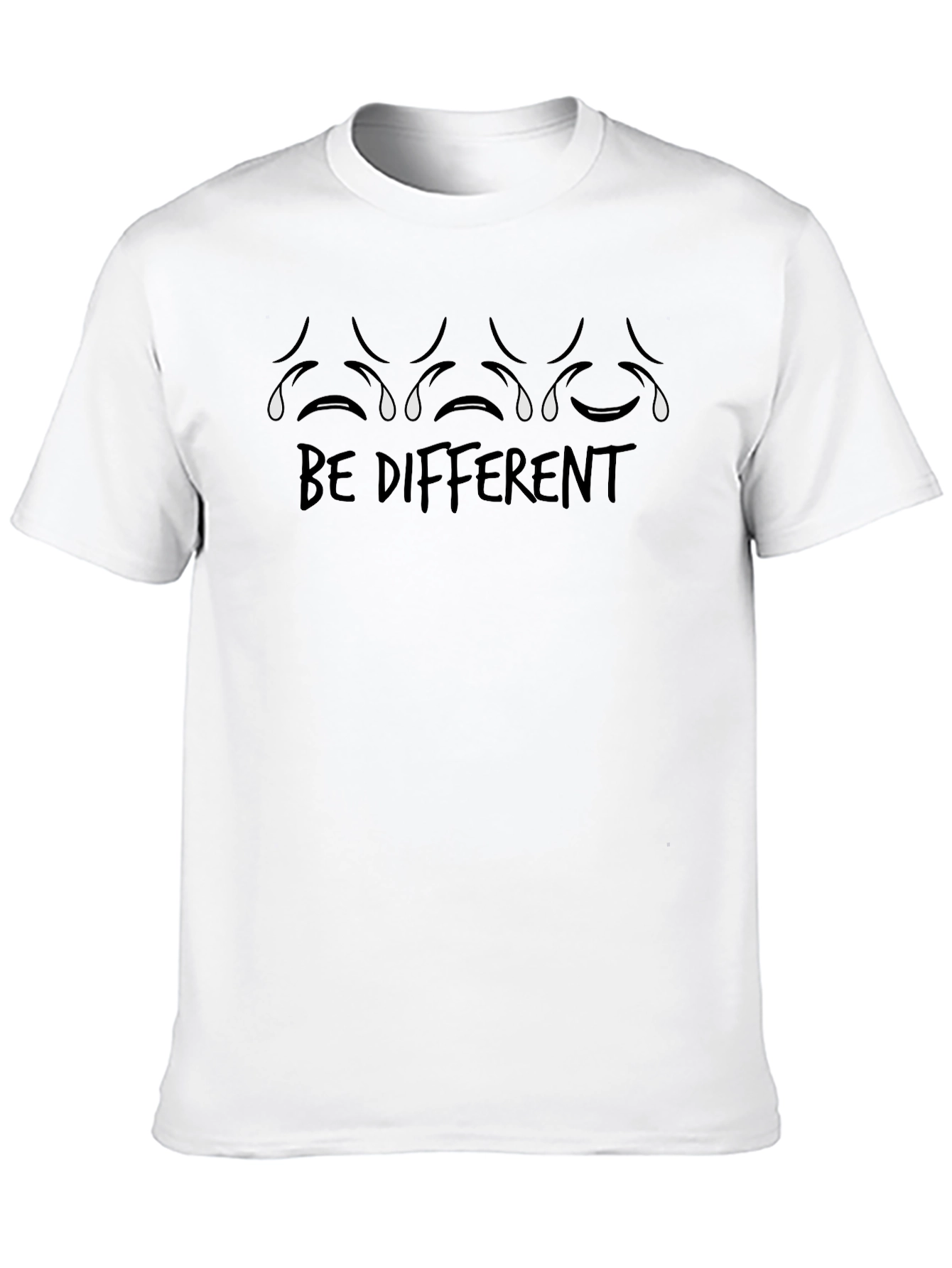 Black Be Different Graphic Black T-Shirt view 10
