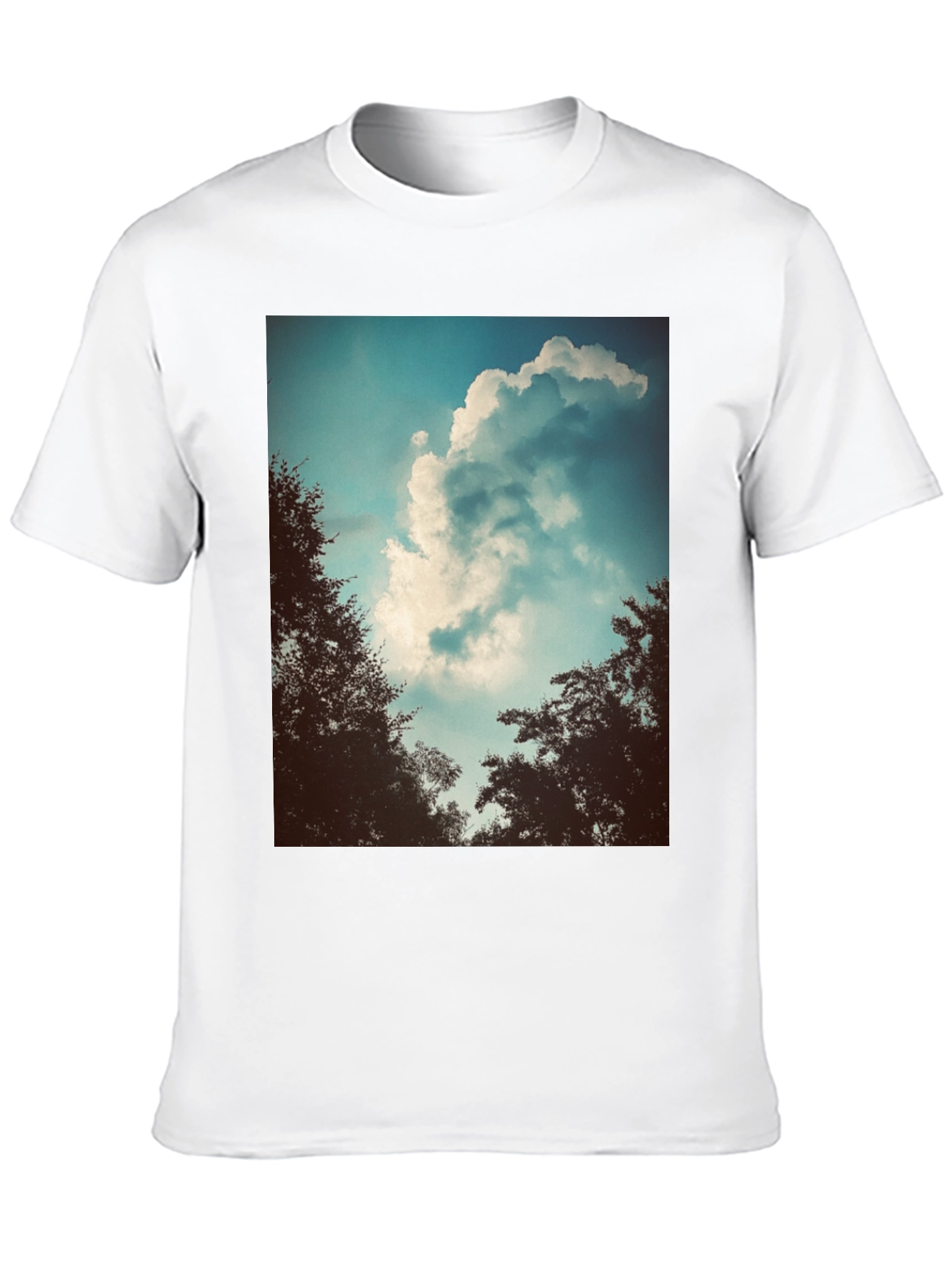 Black Cloudscape Graphic Tee - Nature Inspired Design view 10