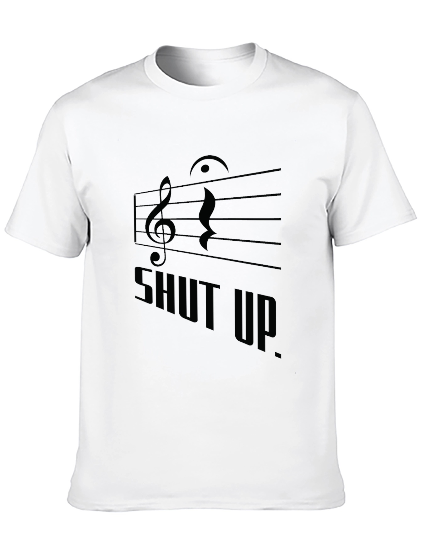 Black Musical "Shut Up." Black Graphic Tee view 10