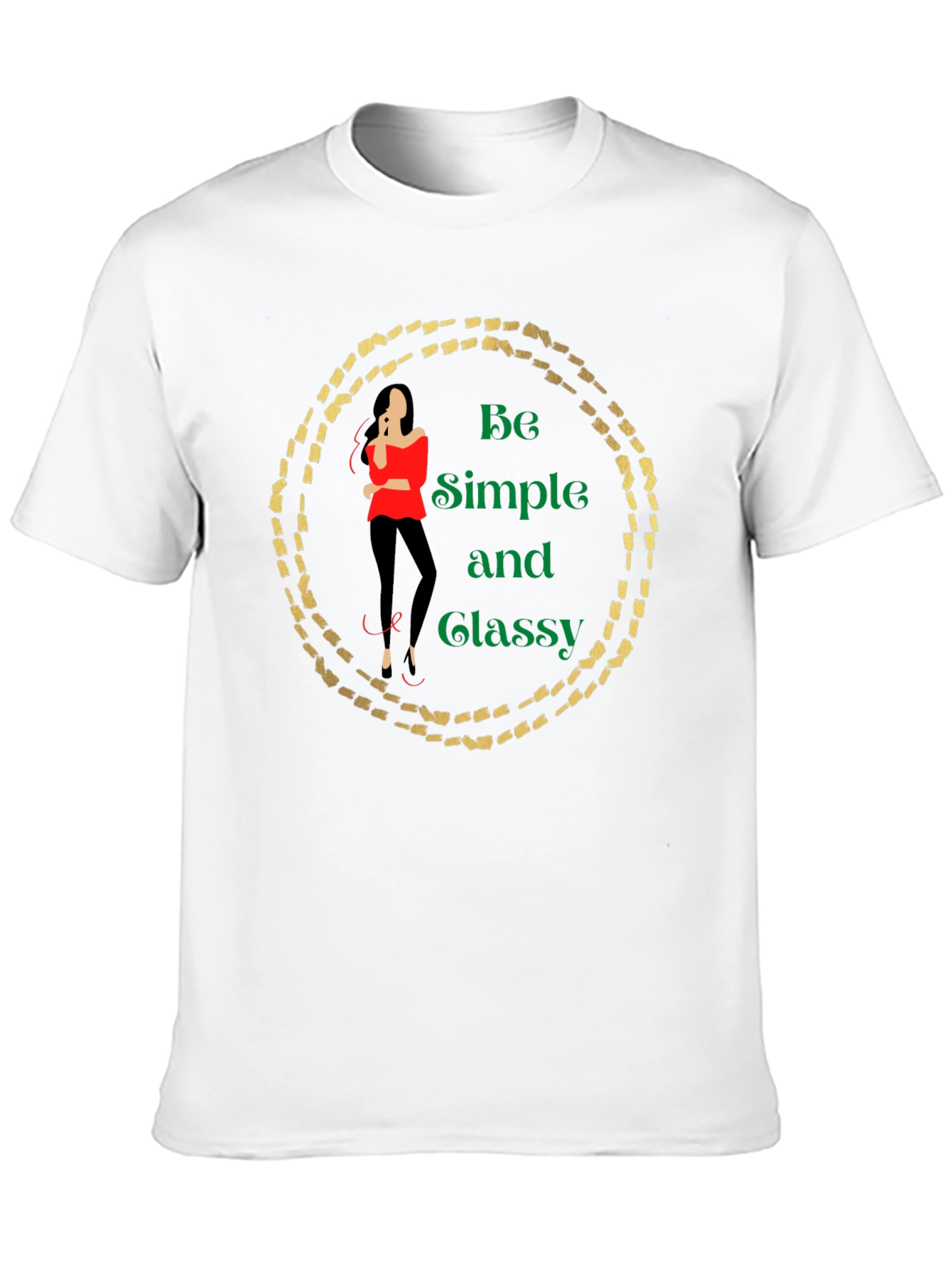 Black Be Simple and Classy Black Graphic Tee view 10