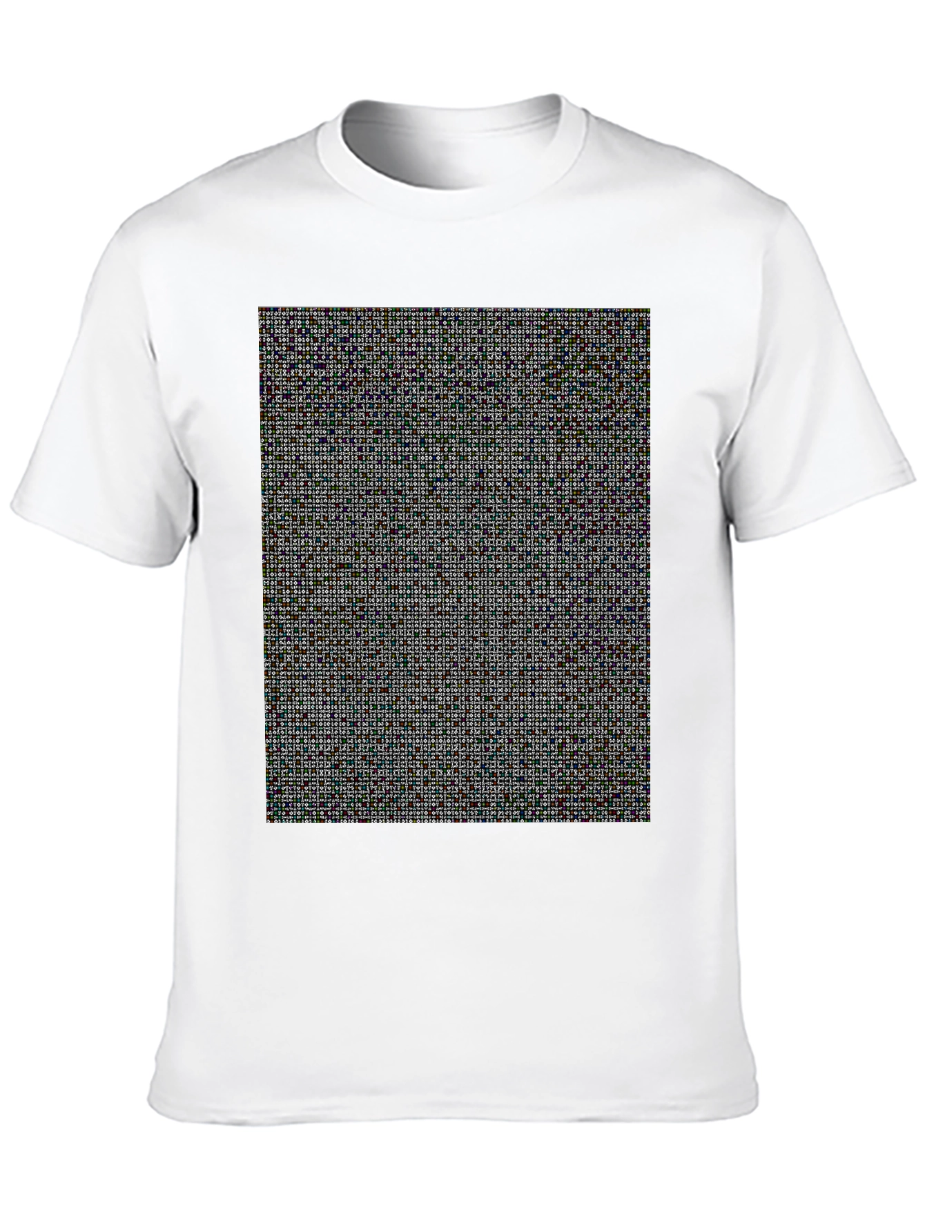 Black Pixel Pattern T-Shirt view 10