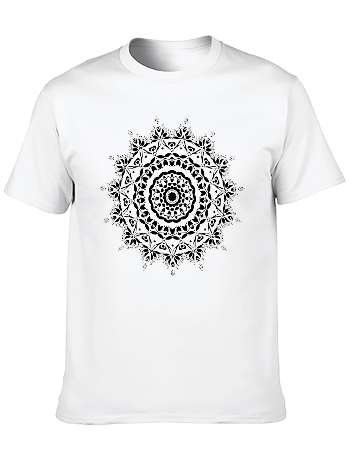 Black Black Mandala Graphic Tee - Soft Cotton view 10