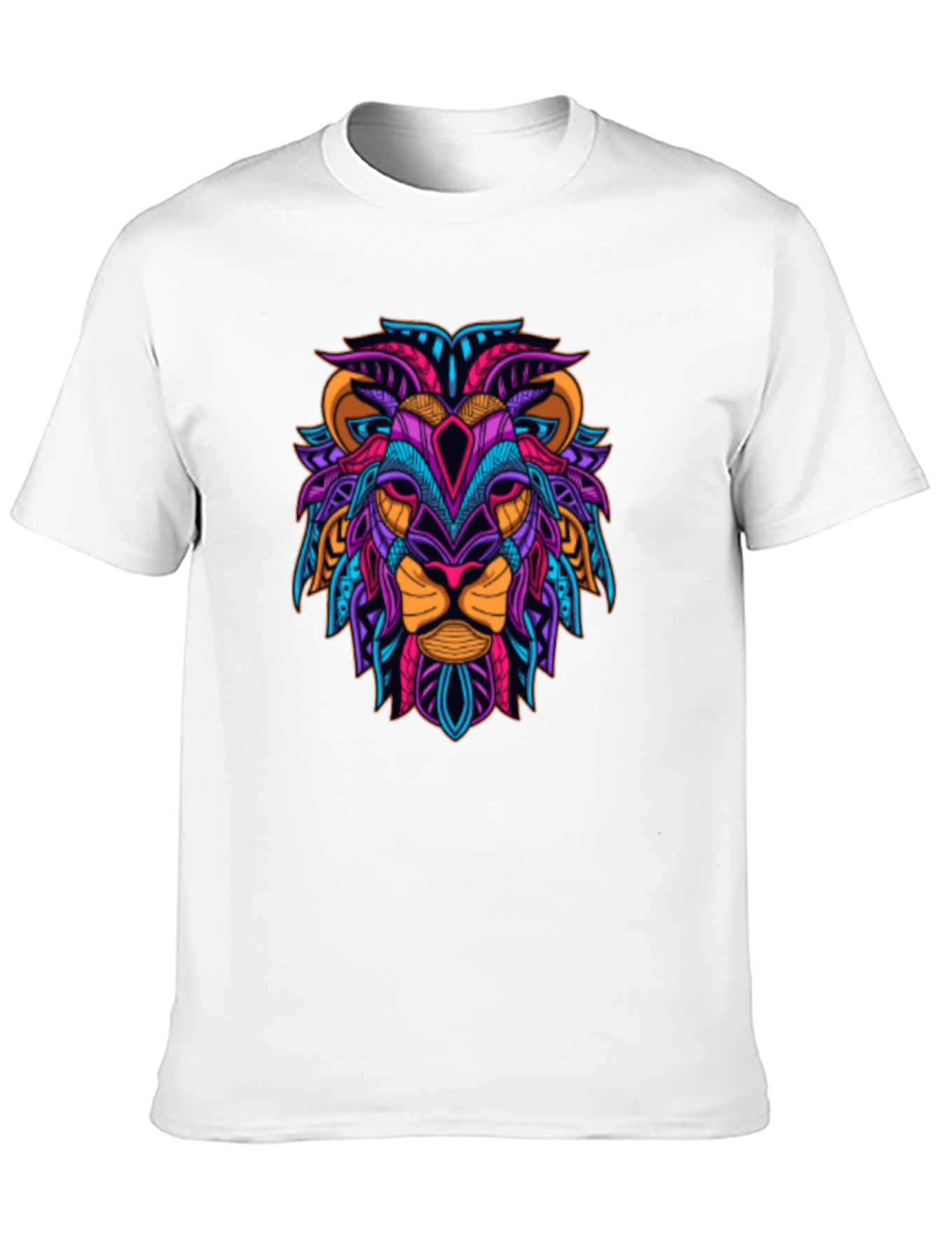 Black Vibrant Lion Graphic Tee - Bold Style view 10