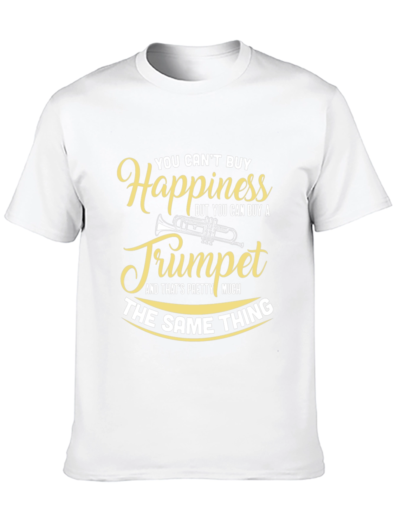 Black Happiness Trumpet Musician T-Shirt view 10