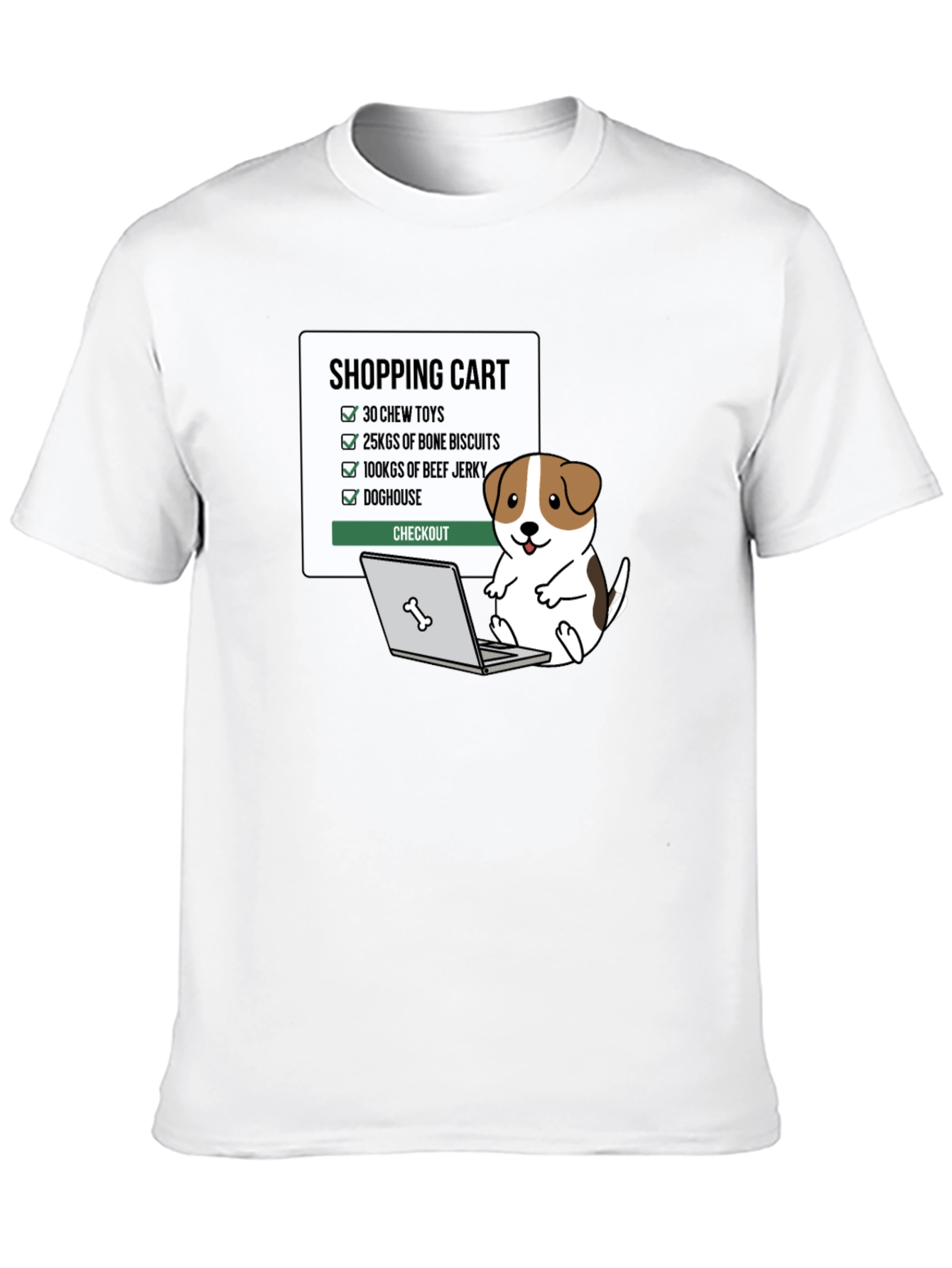 Black Dog Lover Shopping Cart T-Shirt view 10