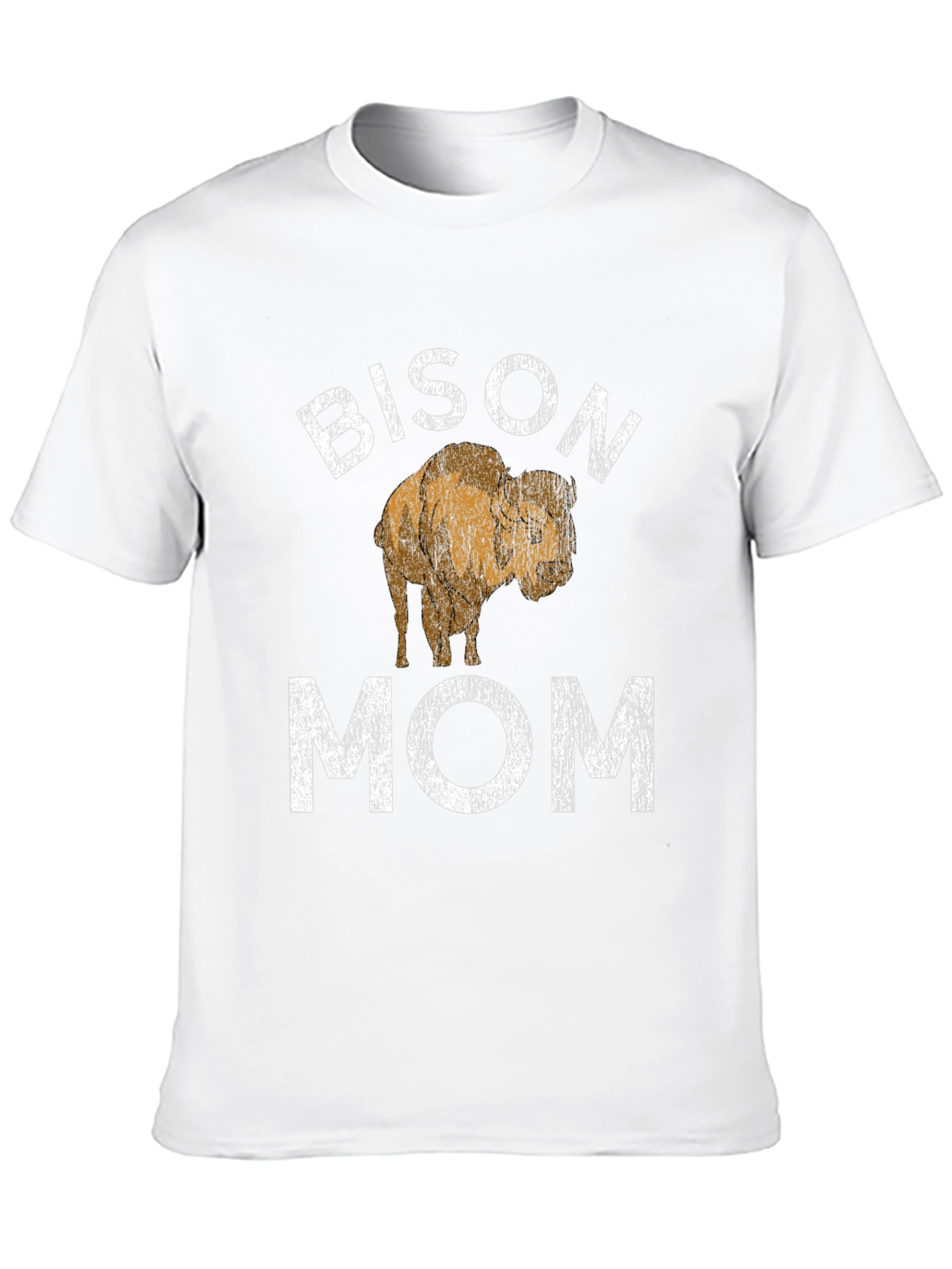 Black Bison Mom Graphic Tee - Black Cotton T-Shirt view 10
