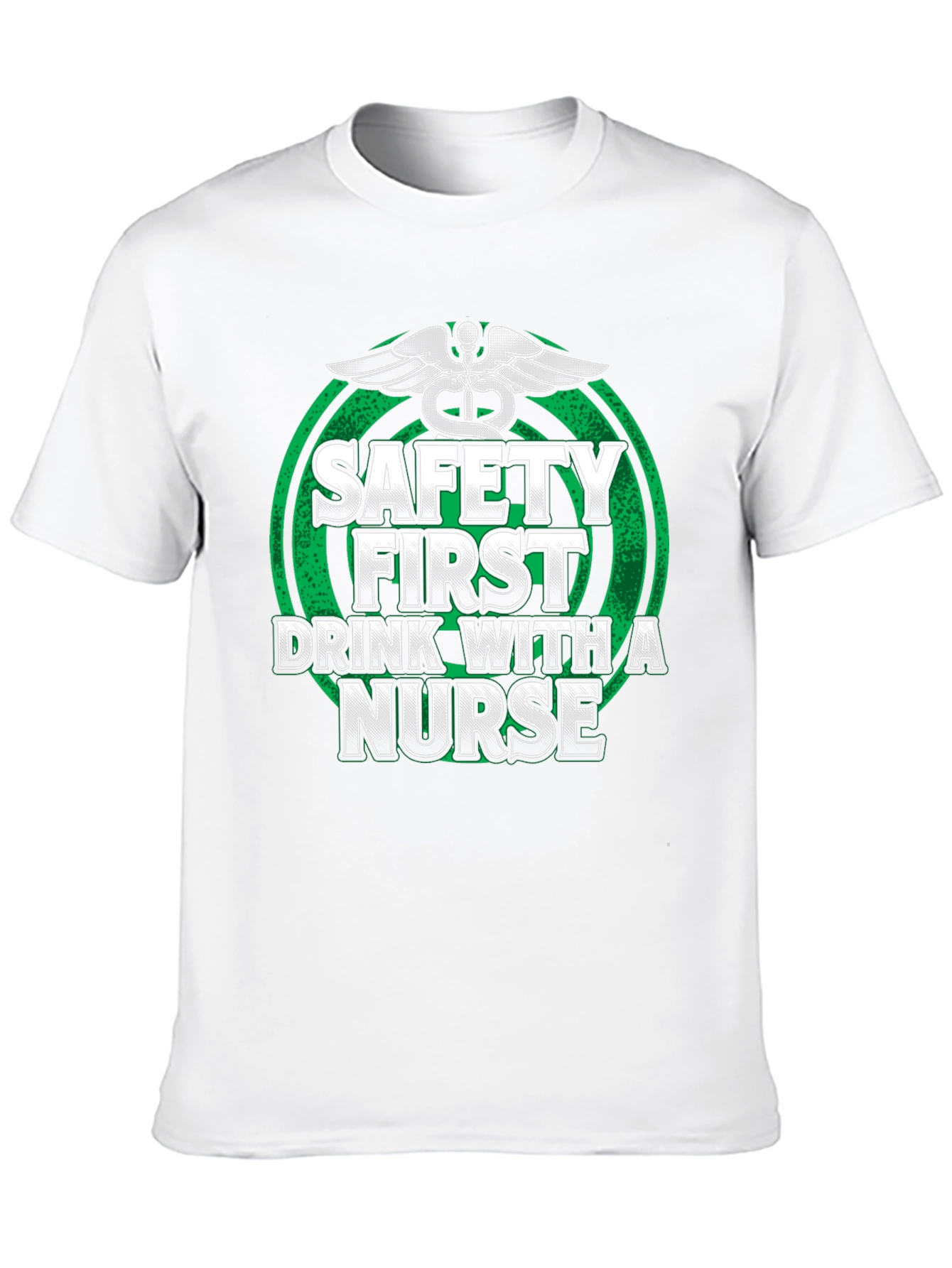 Black Safety First Drink With a Nurse T-Shirt view 10