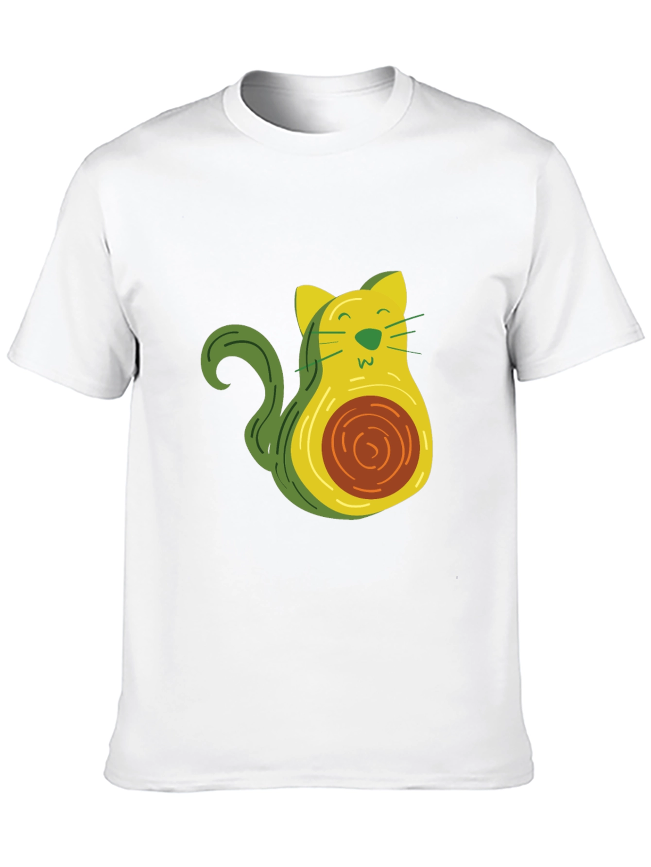 Black Avocado Cat Graphic T-Shirt - Unique & Fun Design! view 10