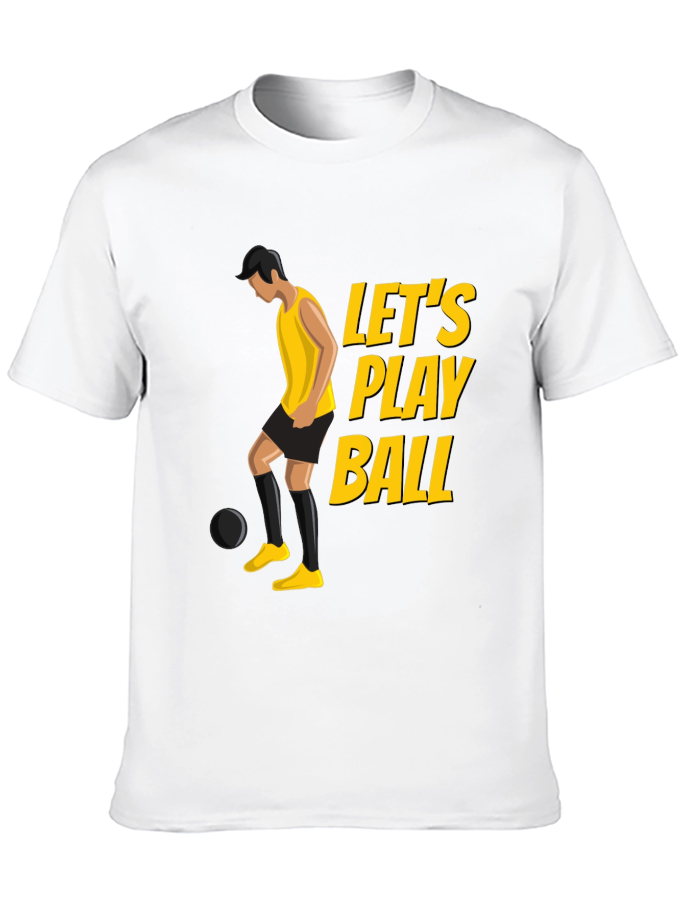 Black Let's Play Ball Graphic Tee view 10