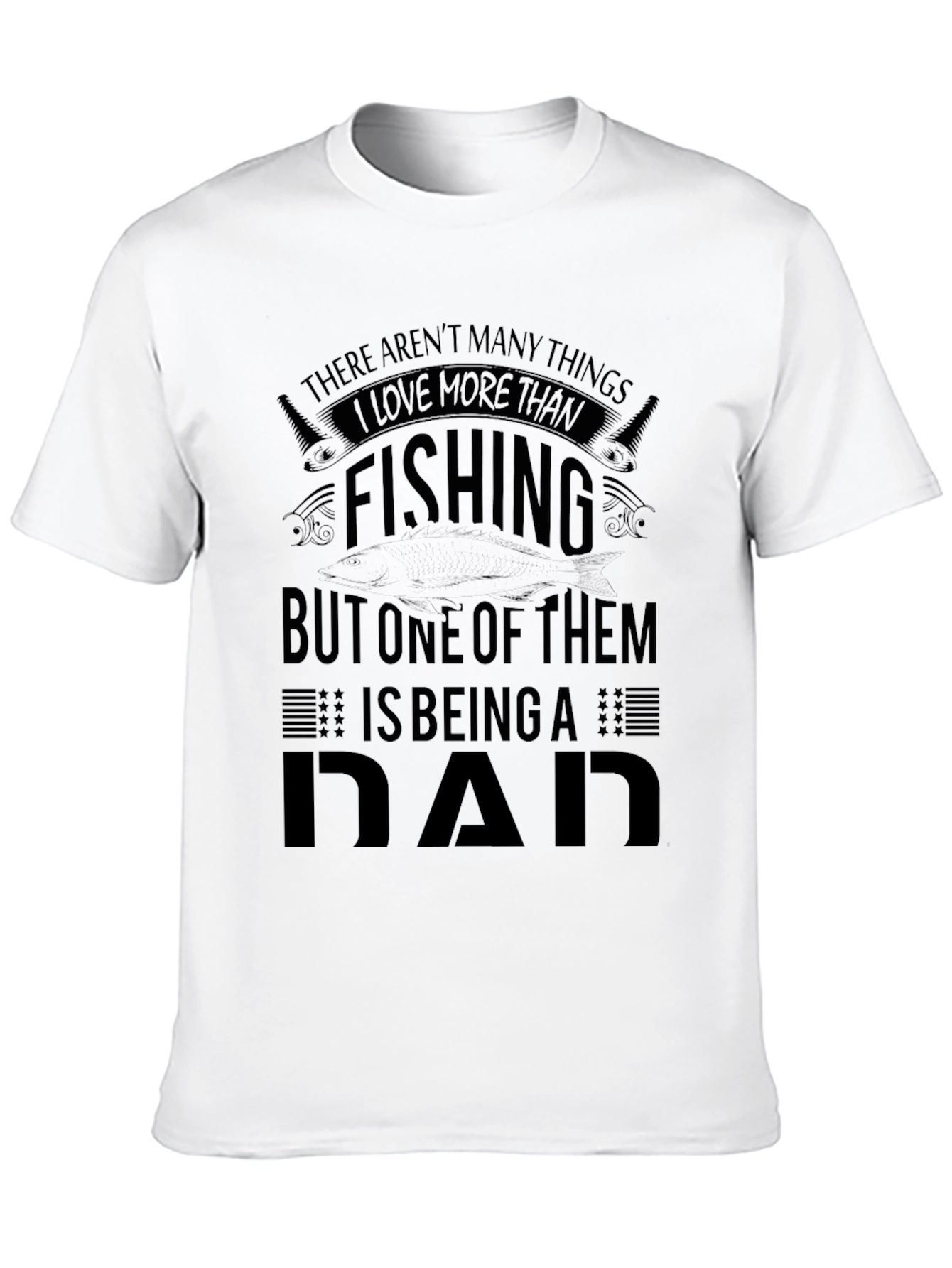 Black Fishing Dad T-Shirt - Gifts for Fisherman Dads view 10
