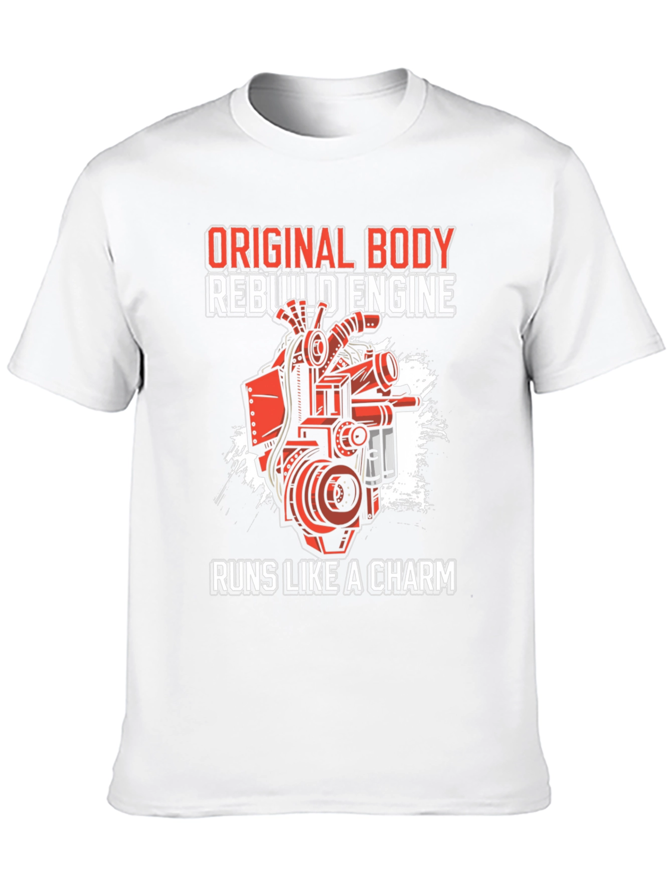 Black Original Body Rebuild Engine T-Shirt - Runs Like a Charm view 10