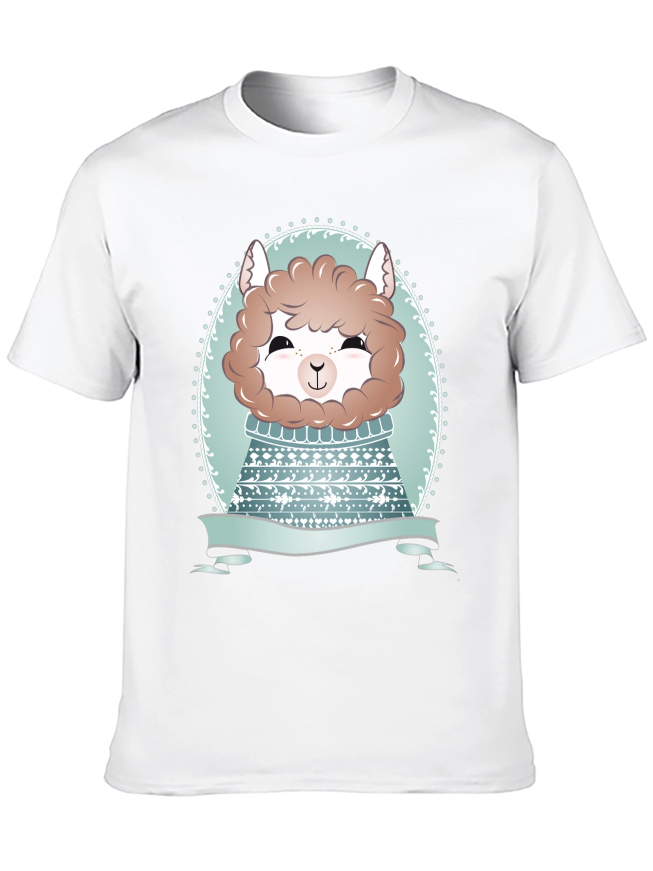 Black Cute Alpaca T-Shirt - Stylish Animal Graphic Tee view 10