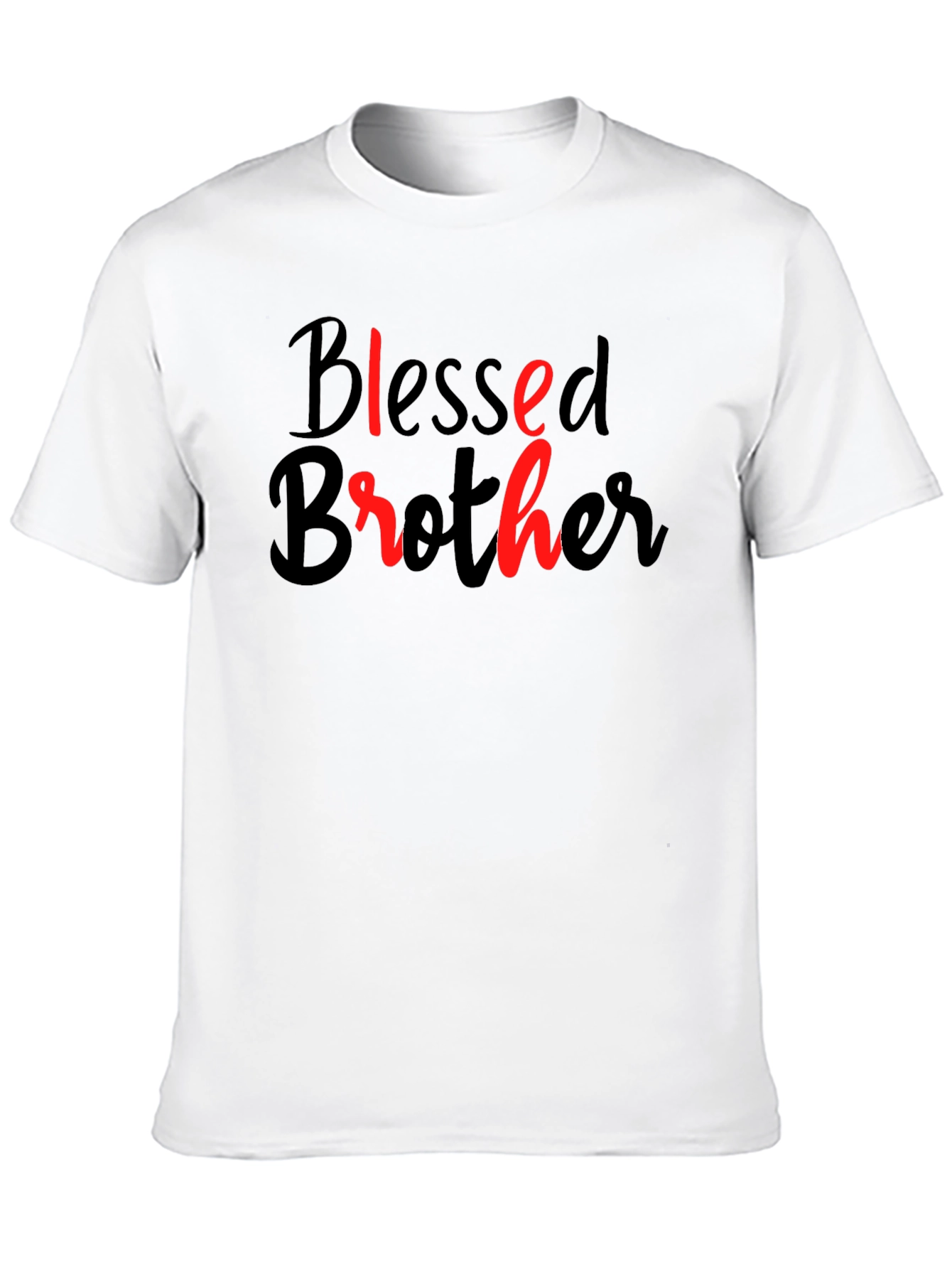 Black Blessed Brother Black Graphic Tee view 10