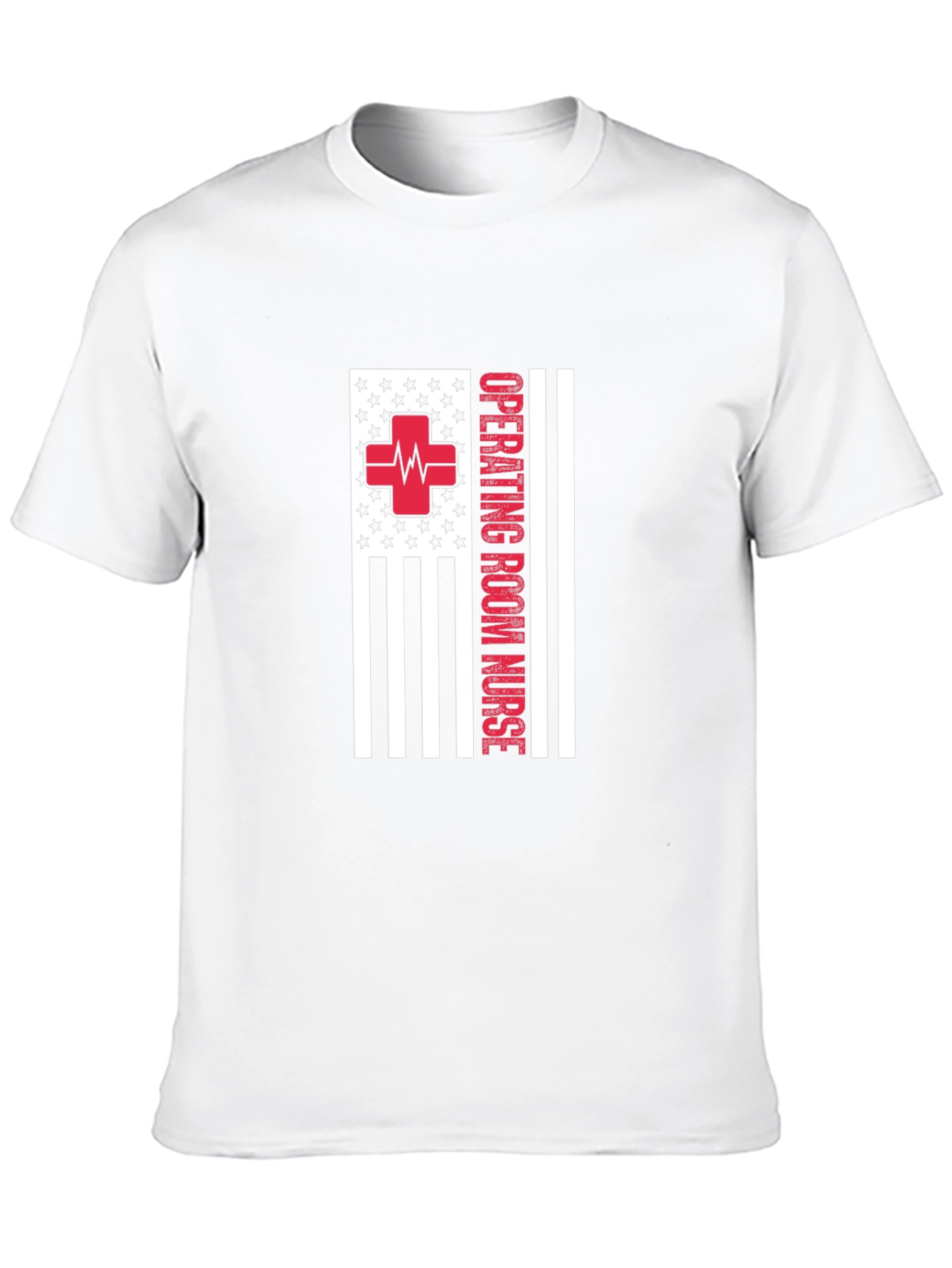 Black Operating Room Nurse American Flag Tee view 10