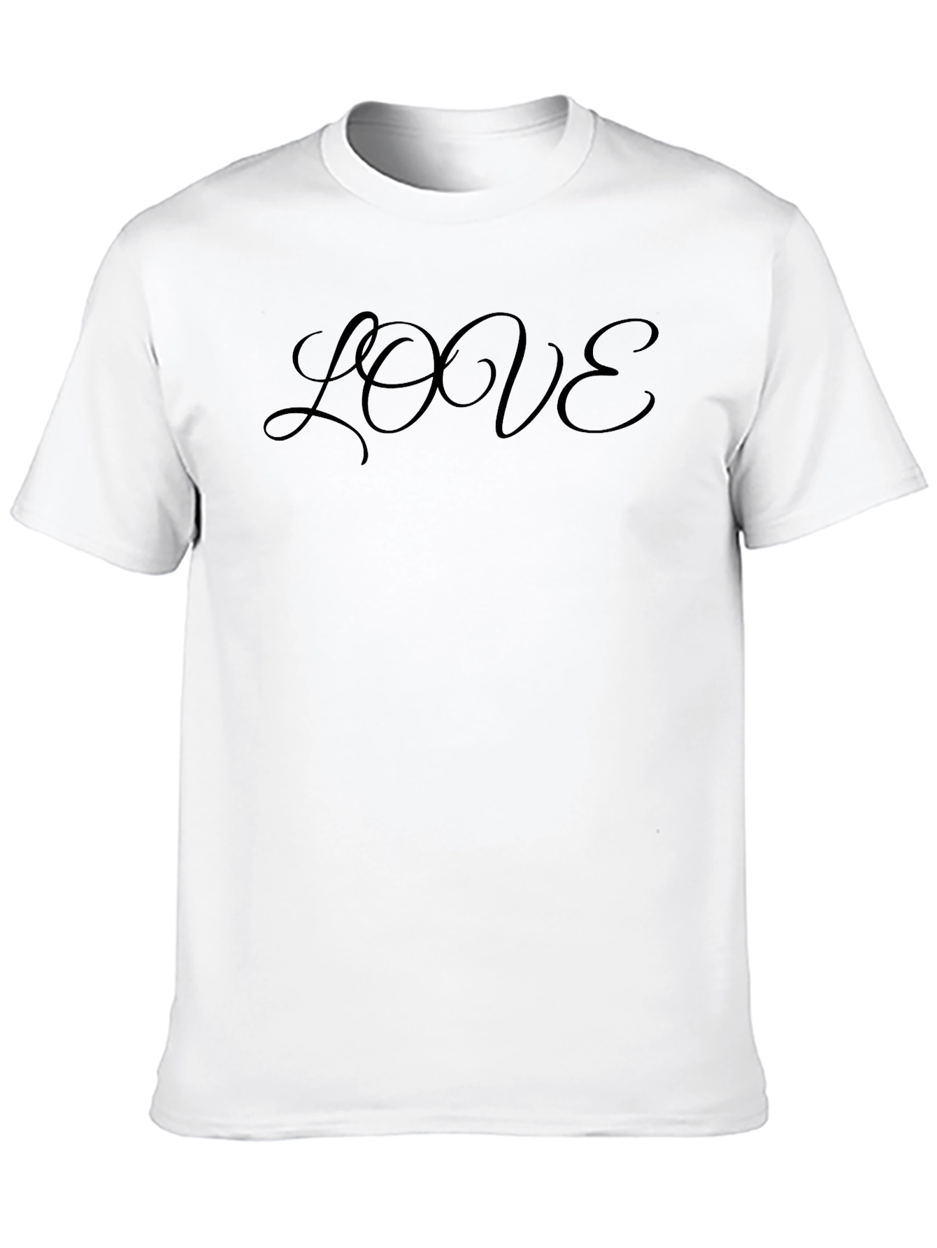 Black Love Script T-Shirt - Stylish Casual Wear view 10