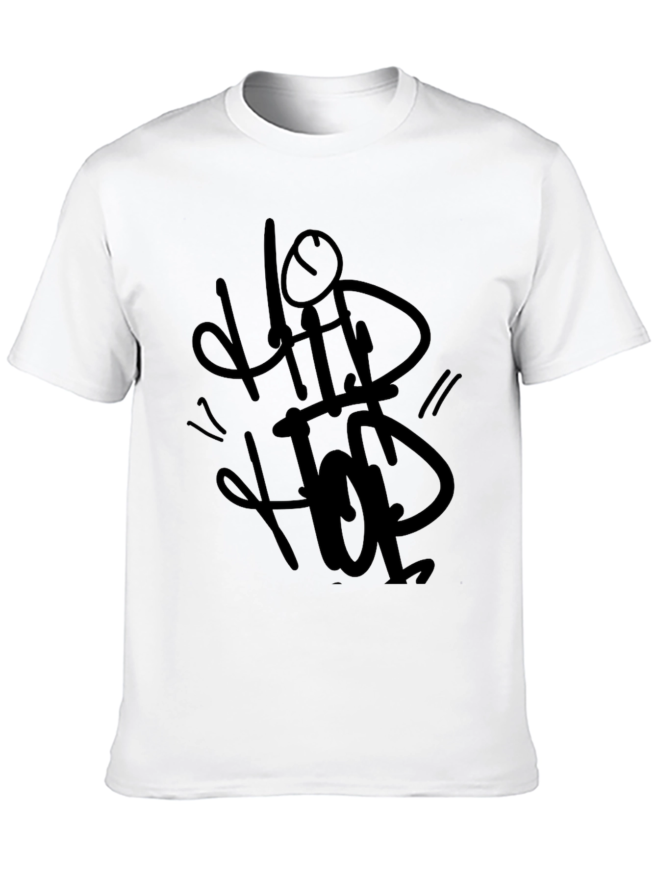 Black Hip Hop Graphic Black T-Shirt view 10