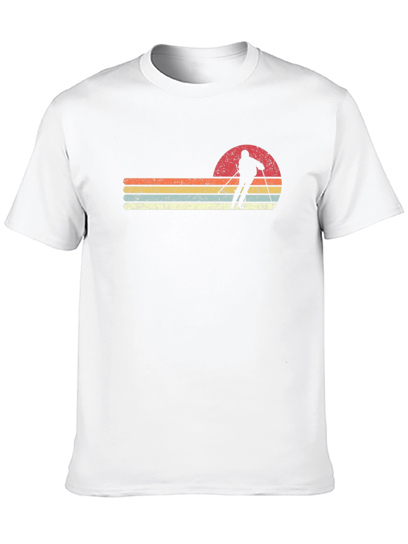 Black Retro Ski Sunset Graphic T-Shirt view 10