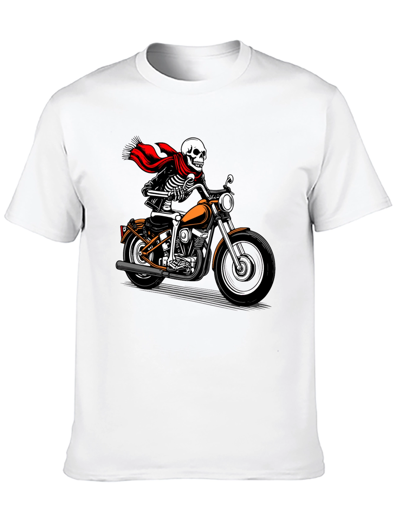 Black Skeleton Biker Graphic Tee - Ride or Die! view 10
