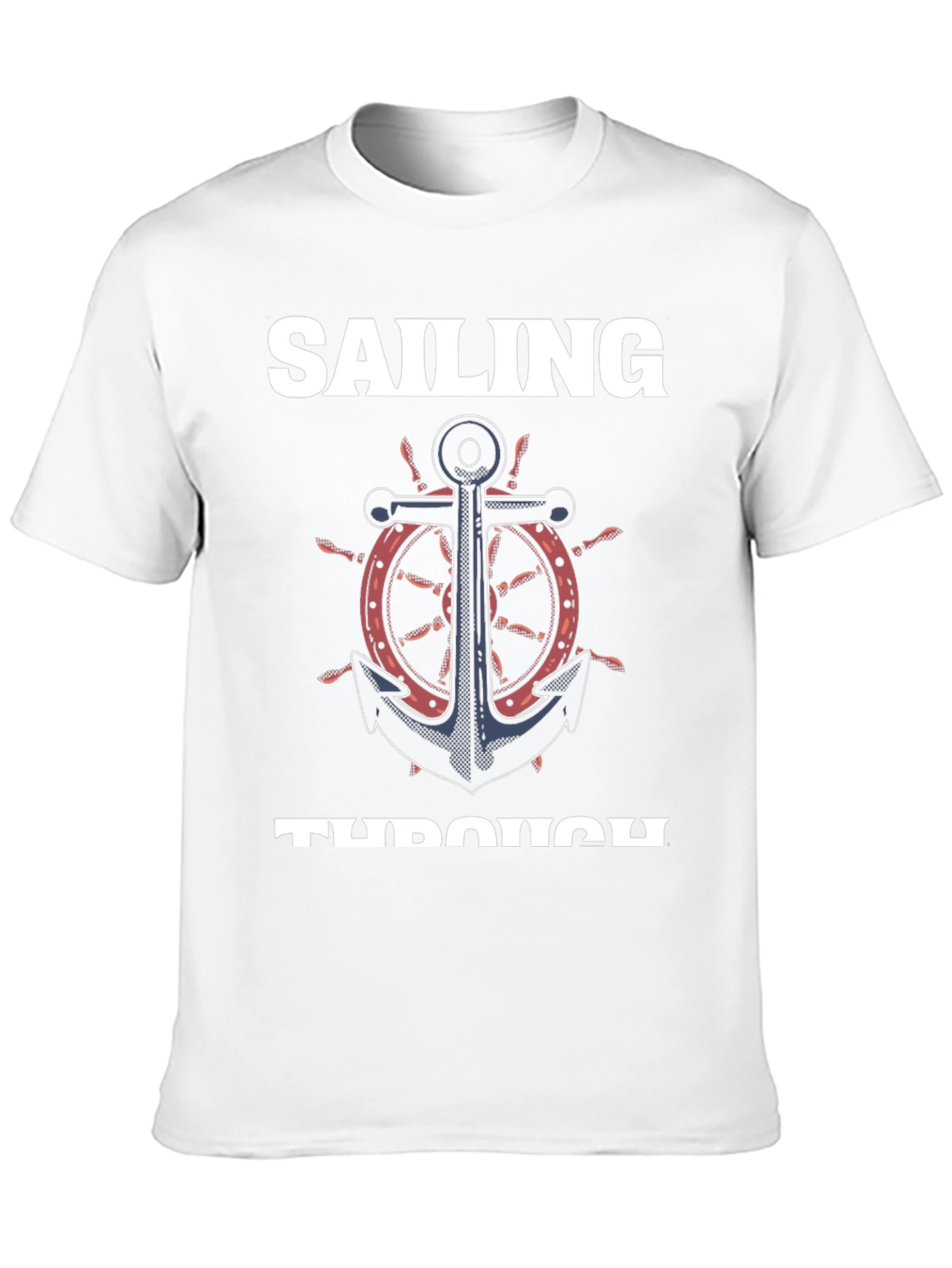 Black Sailing Through Anchor T-Shirt view 10