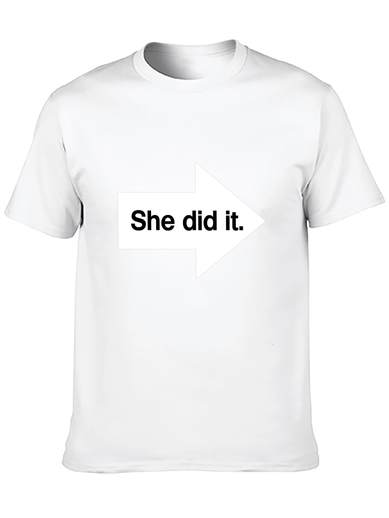 Black Funny 'She Did It' Graphic Tee - Black view 10