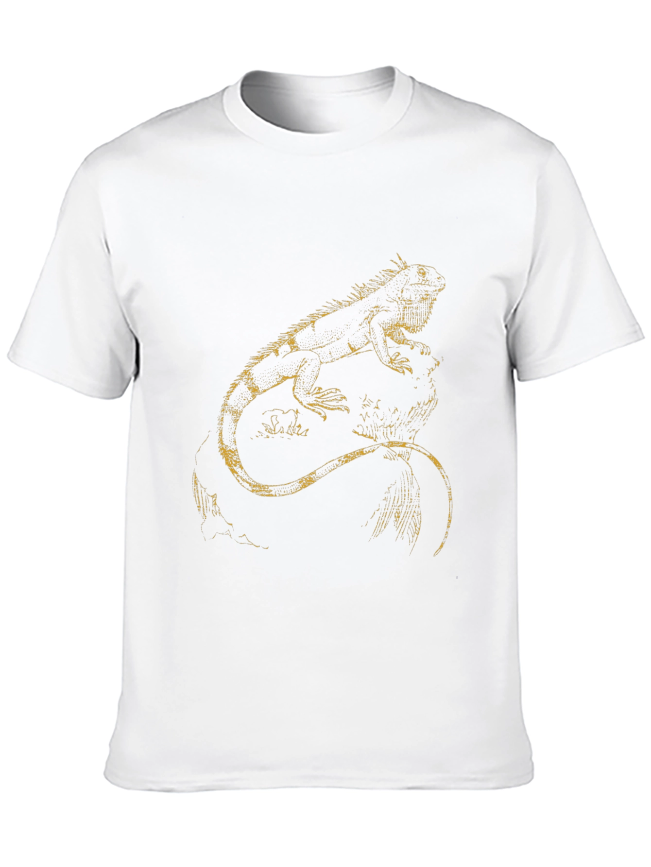 Black Black T-Shirt with Yellow Iguana Design view 10