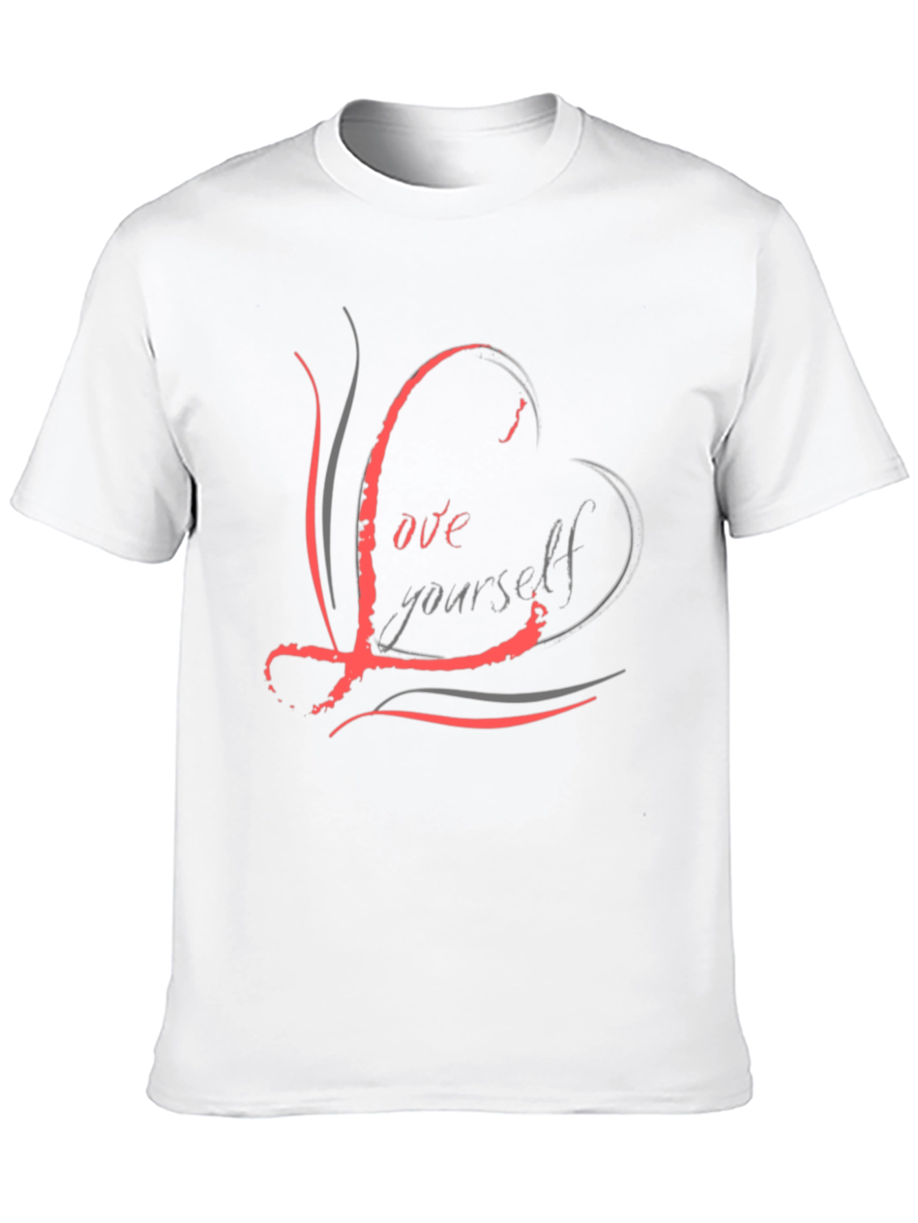 Black Love Yourself Graphic Black T-Shirt view 10