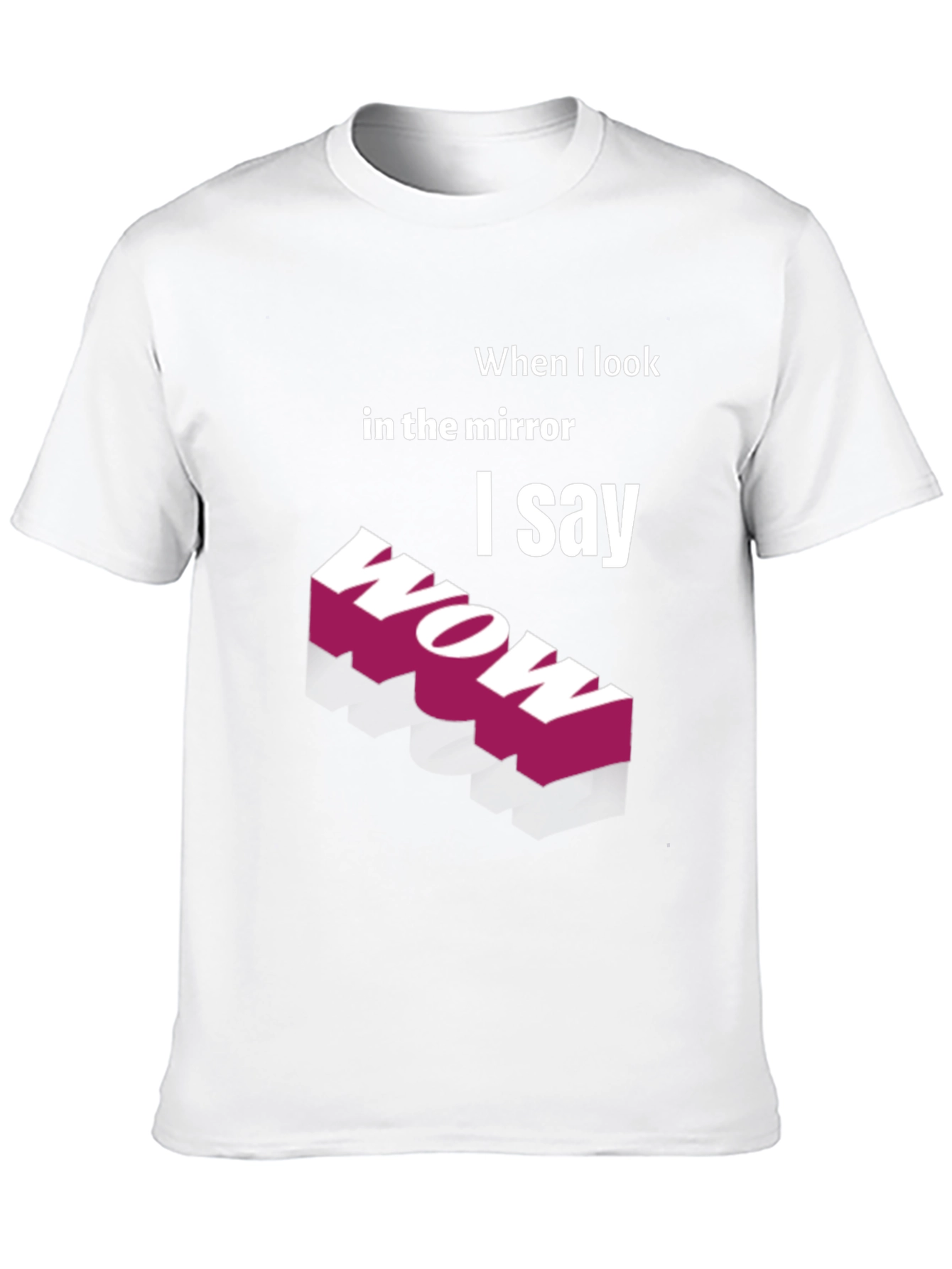 Black Wow Mirror Graphic Tee view 10