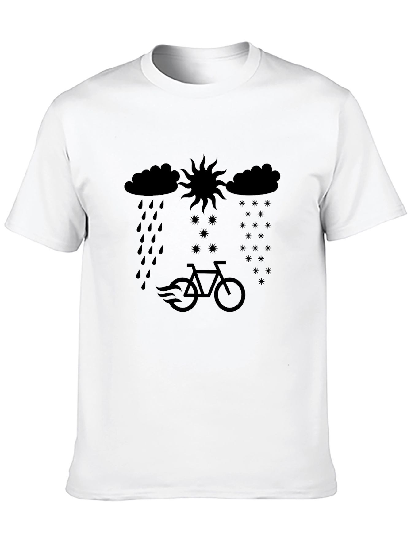 Black Weather Ride Graphic Tee - Black Cotton T-Shirt view 10