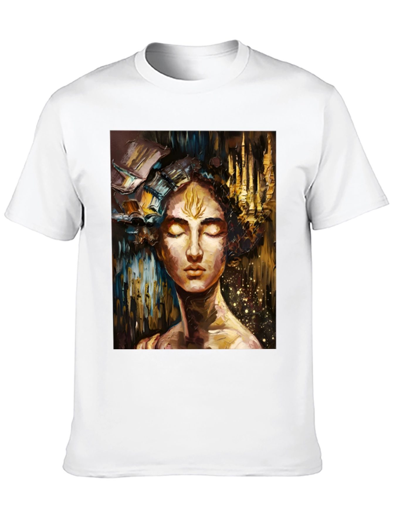 Black Abstract Art Print Black Unisex T-Shirt view 10