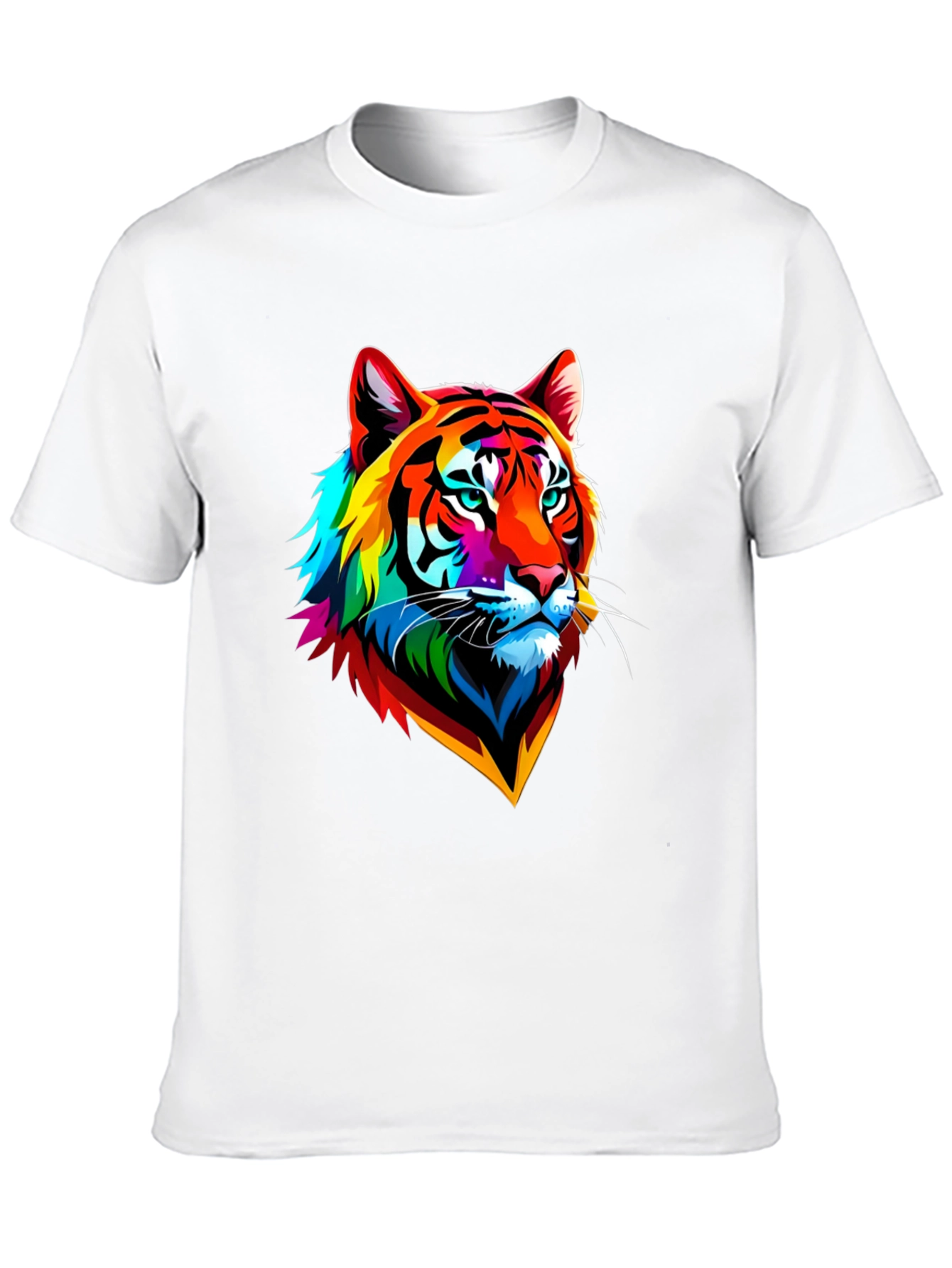 Black Vibrant Tiger Graphic T-Shirt - Bold Animal Print view 10