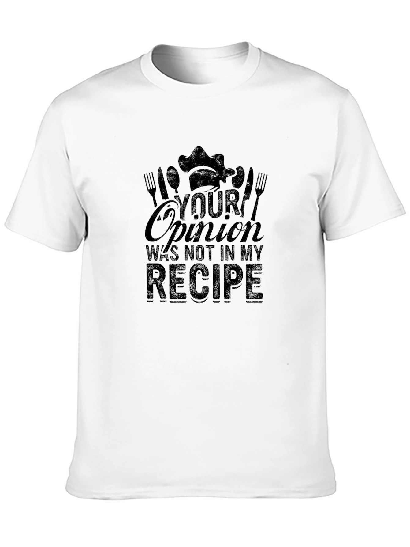 Black Your Opinion Not in My Recipe Chef T-Shirt view 10
