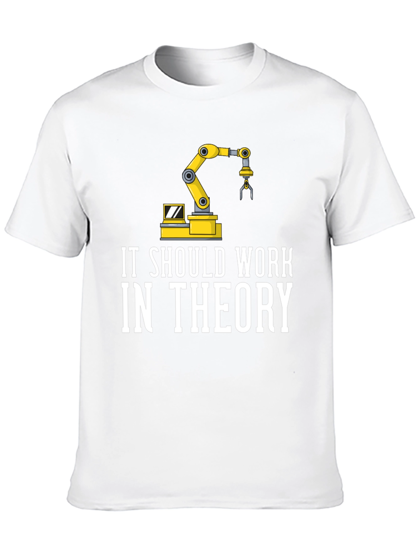 Black It Should Work in Theory T-Shirt view 10