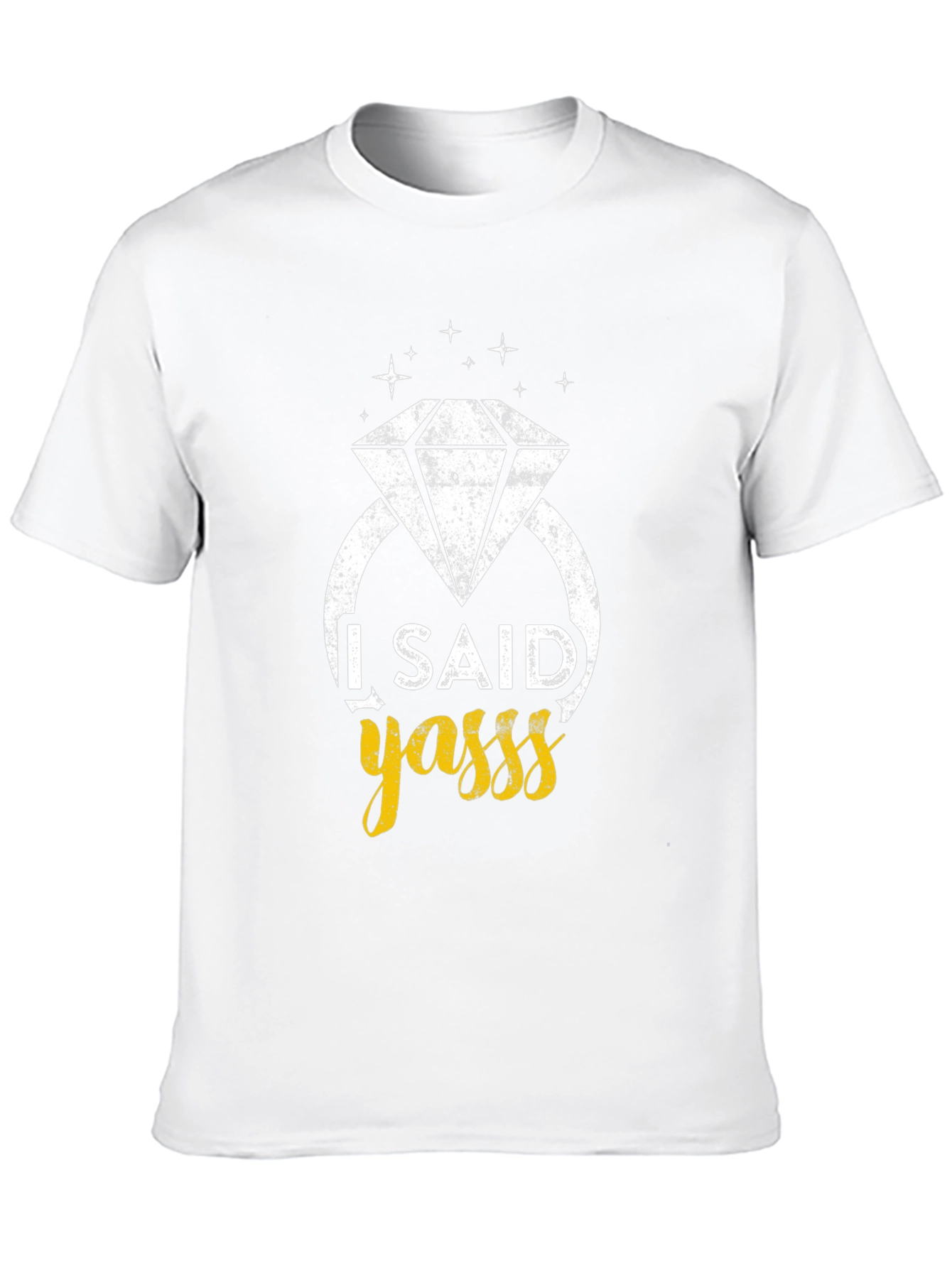 Black I Said Yasss Engagement Tee view 10