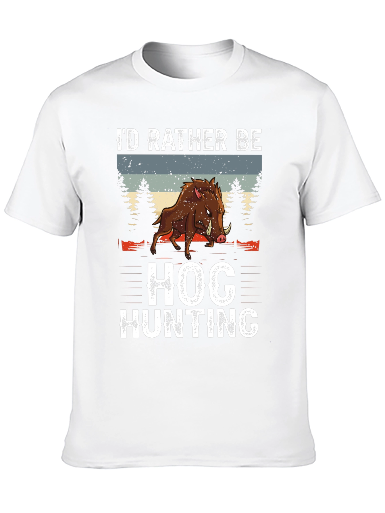 Black Hog Hunting Tee: I'd Rather Be Hunting Shirt view 10