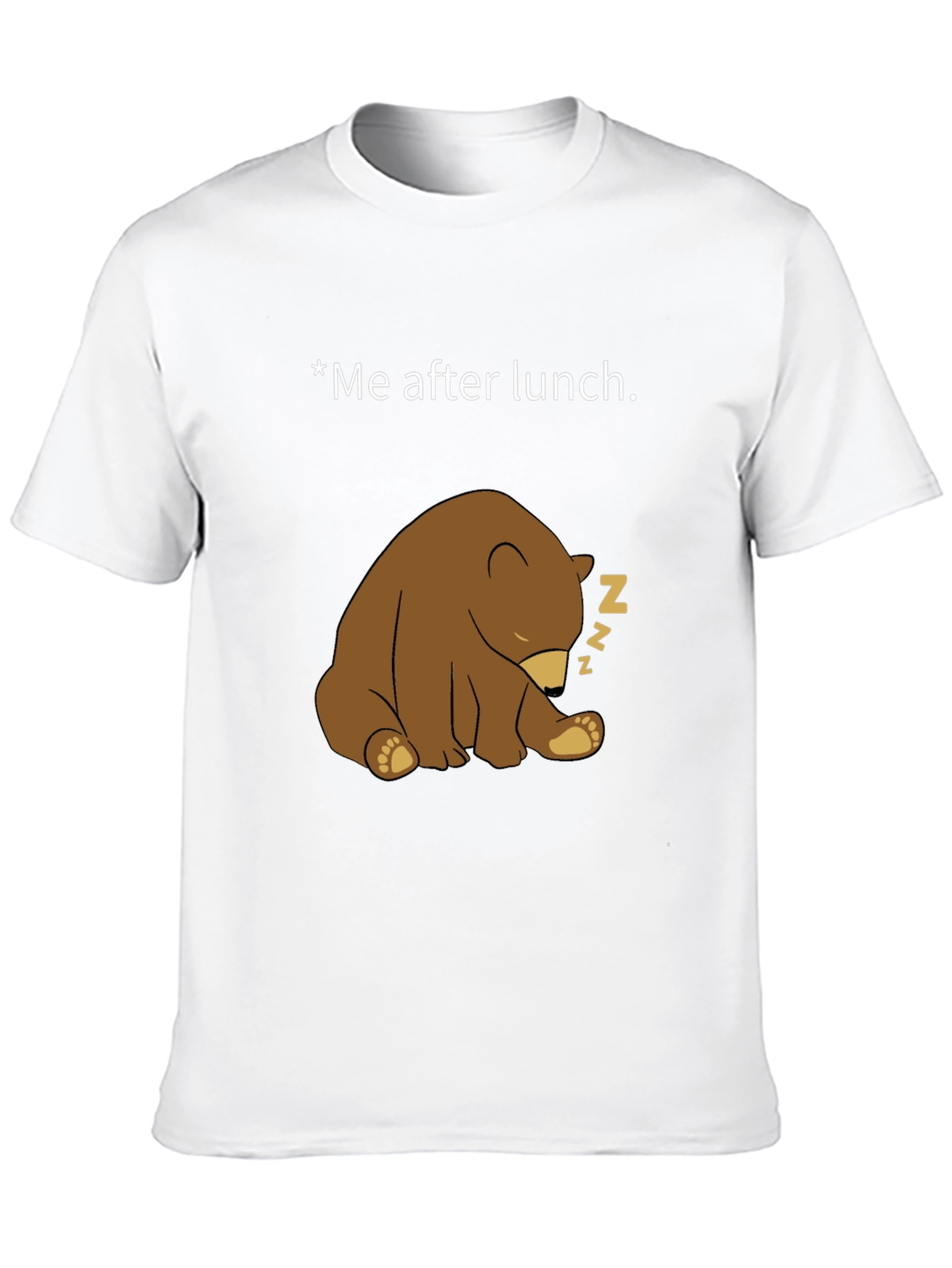 Black Funny Sleeping Bear Graphic Tee - Me After Lunch view 10