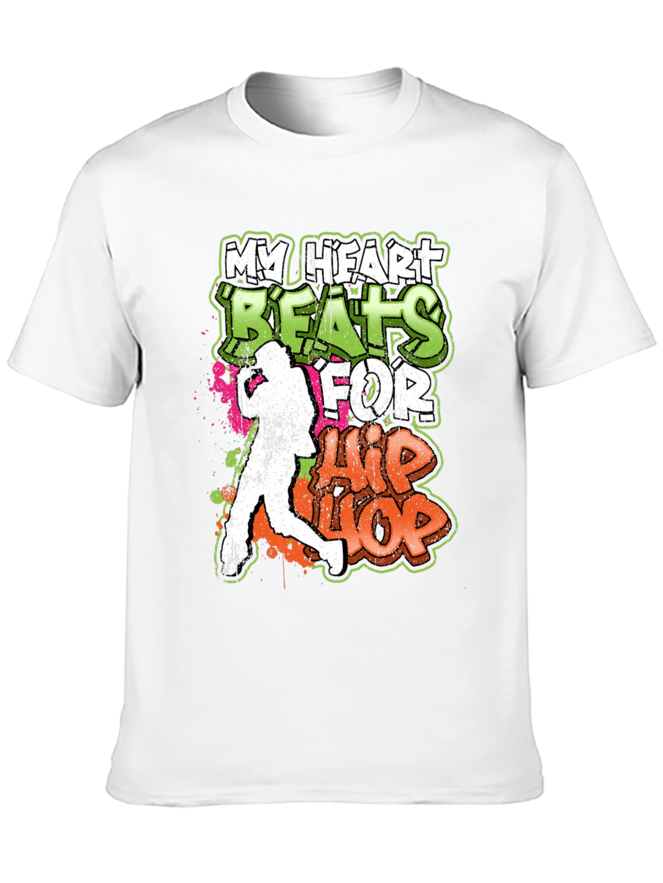 Black Hip Hop Heartbeat Graphic Tee - Urban Style view 10